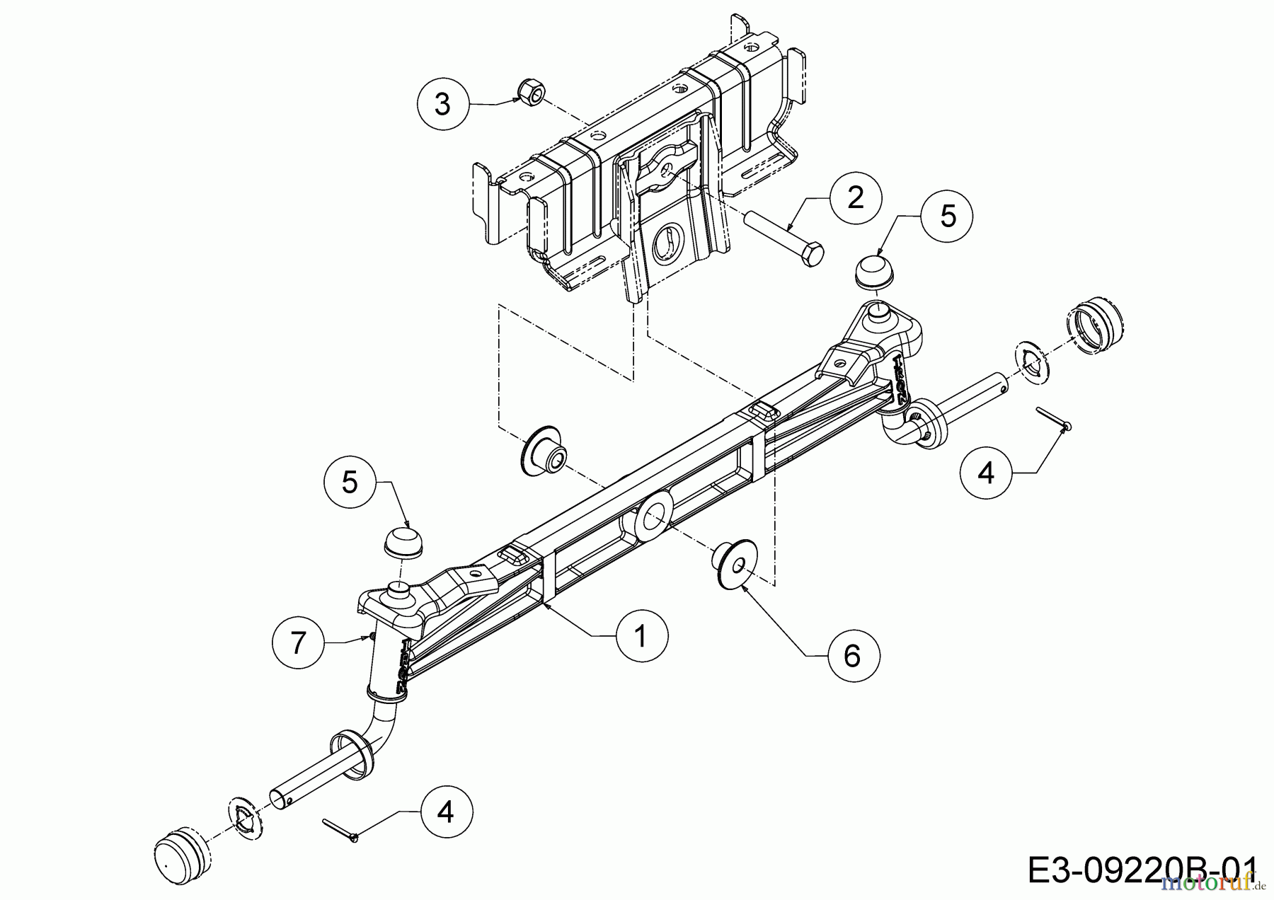 Cub Cadet Rasentraktoren XT1 OR106 13A8A1TR603 (2022) Vorderachse