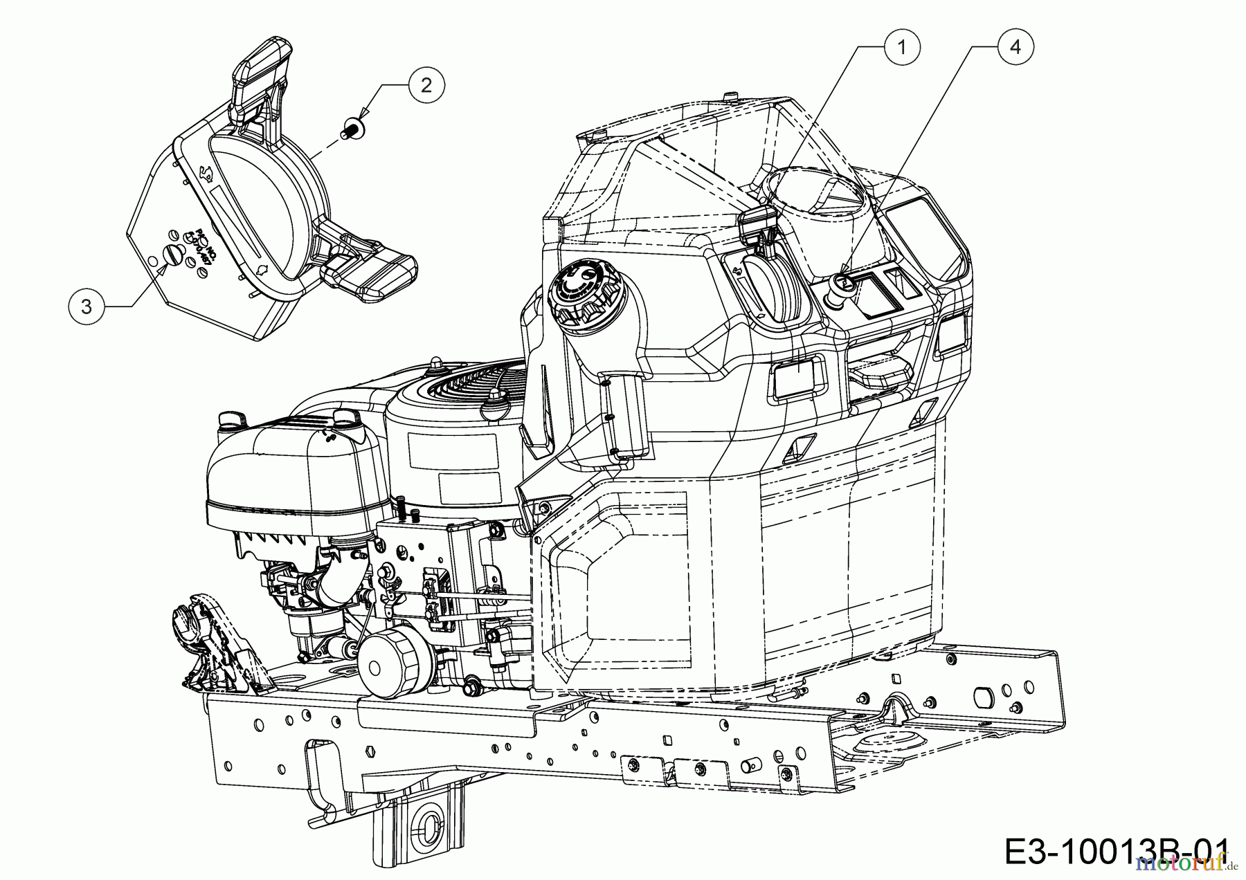 Cub Cadet Rasentraktoren XT1 OR106 13A8A1TR603 (2022) Choke- und Gaszug
