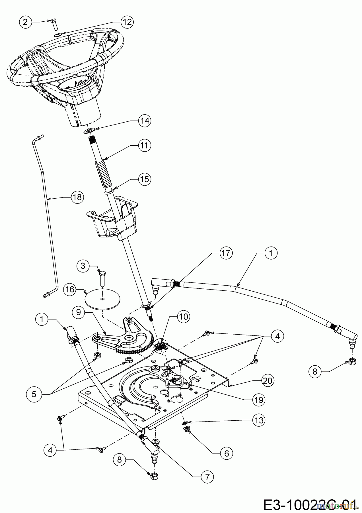 Cub Cadet E-Rasentraktoren XT2 ES107 33ABA7CS603 (2021) Lenkung ab 21.11.2019