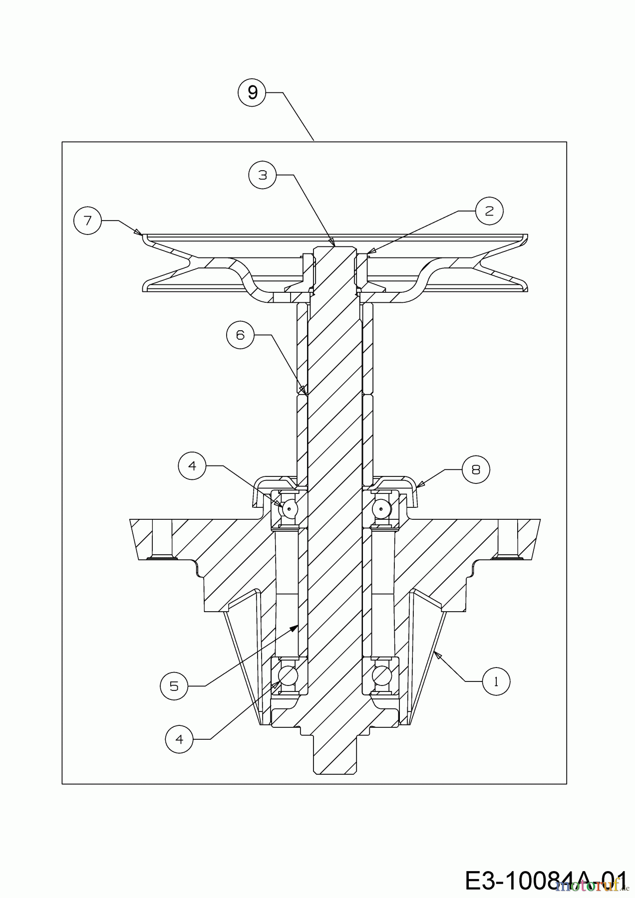 Cub Cadet Rasentraktoren XT1 OR106 13A8A1TR603 (2022) Messerspindel 618-07277