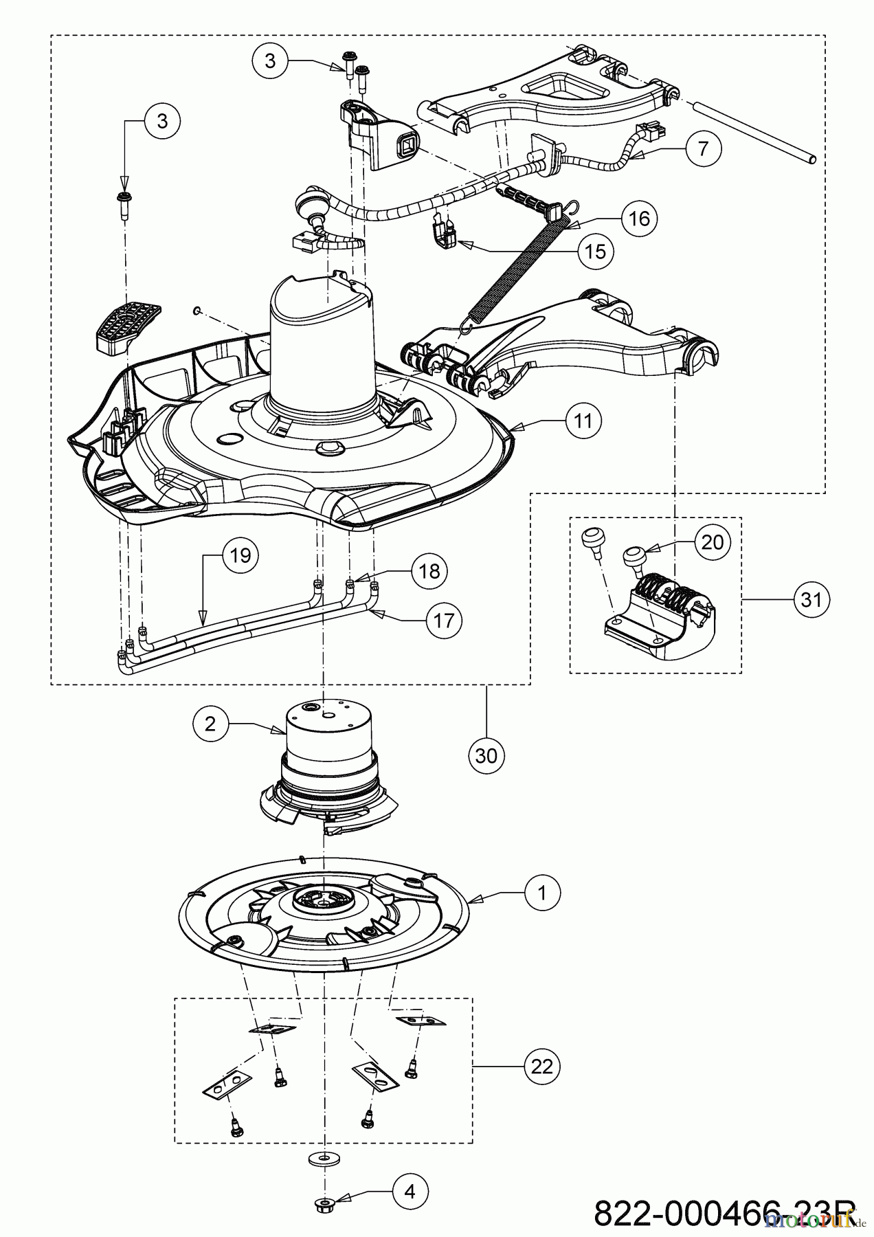 Robomow Mähroboter RK2000 22AKHAFB358 (2023) Mähwerk, Schneidmesser