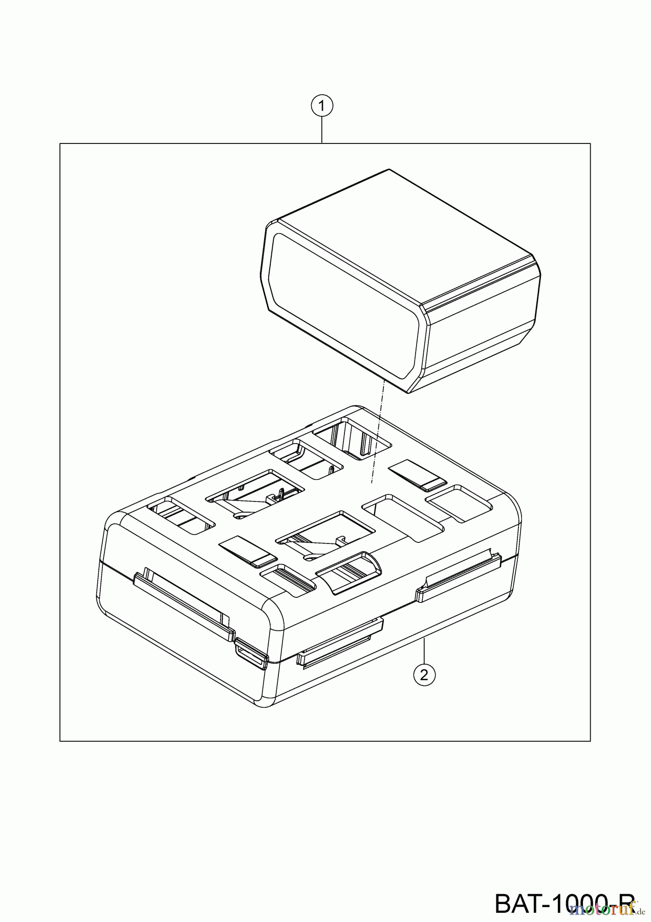 Robomow Mähroboter RK2000 PRO 22AKHAFA619 (2023) Batterie und Gehäuse