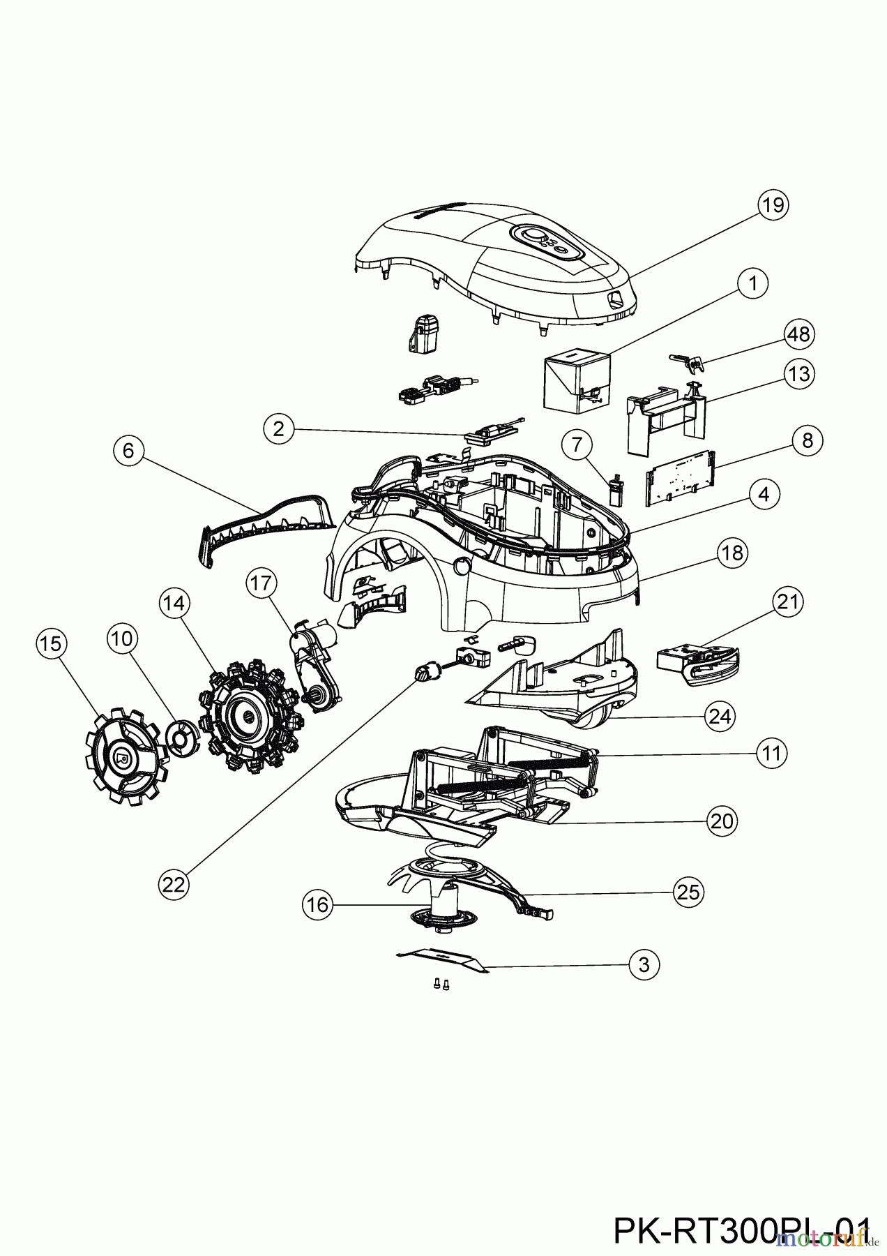Robomow Mähroboter RT300 22BTBABB619 (2021) Mähroboter Einzelteile