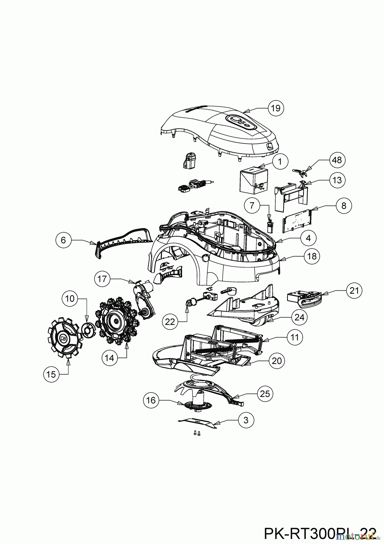 Robomow Mähroboter RT300 22BTBABB619 (2022) Mähroboter Einzelteile