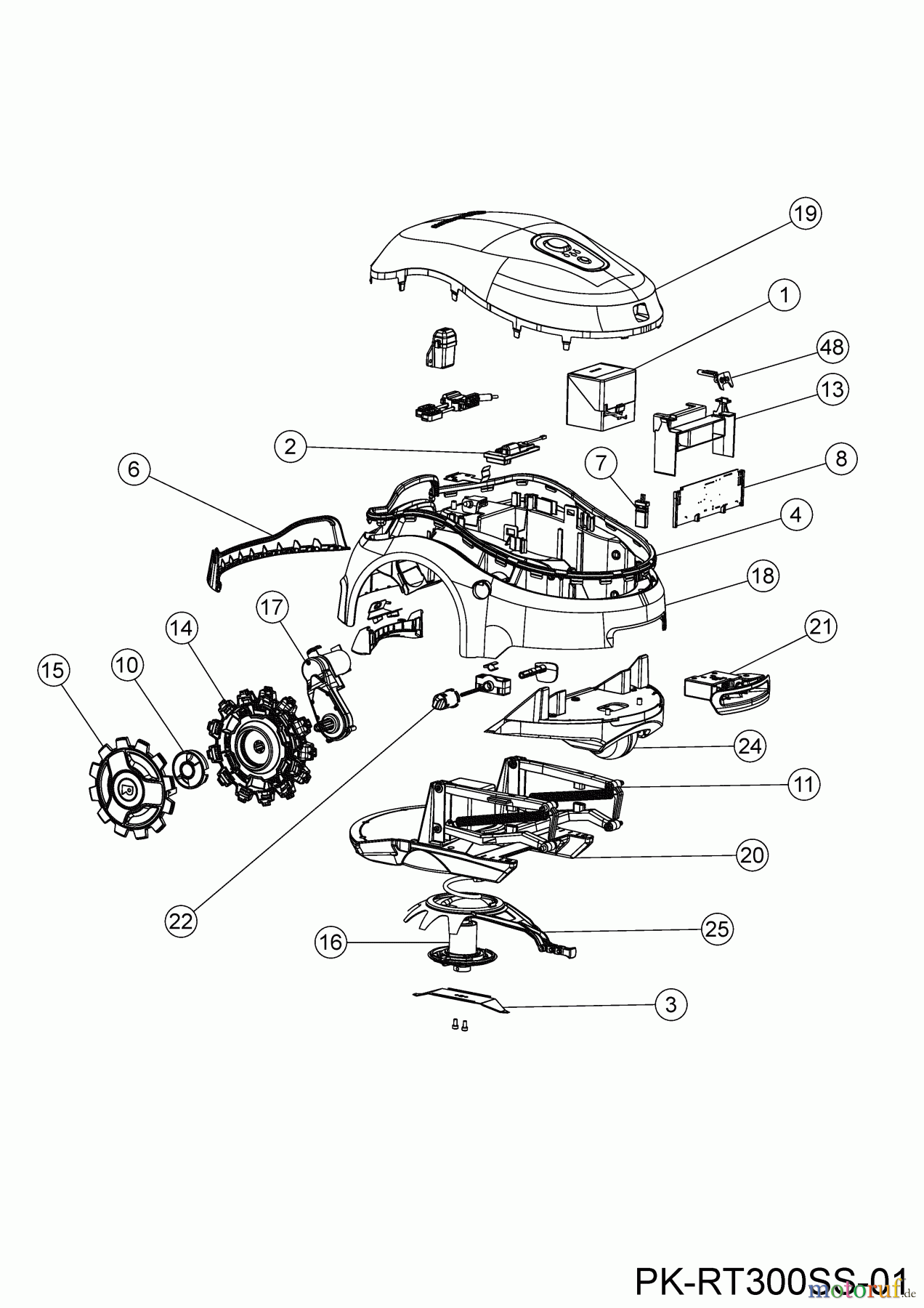 Robomow Mähroboter RT300 22ATBABB619 (2021) Mähroboter Einzelteile
