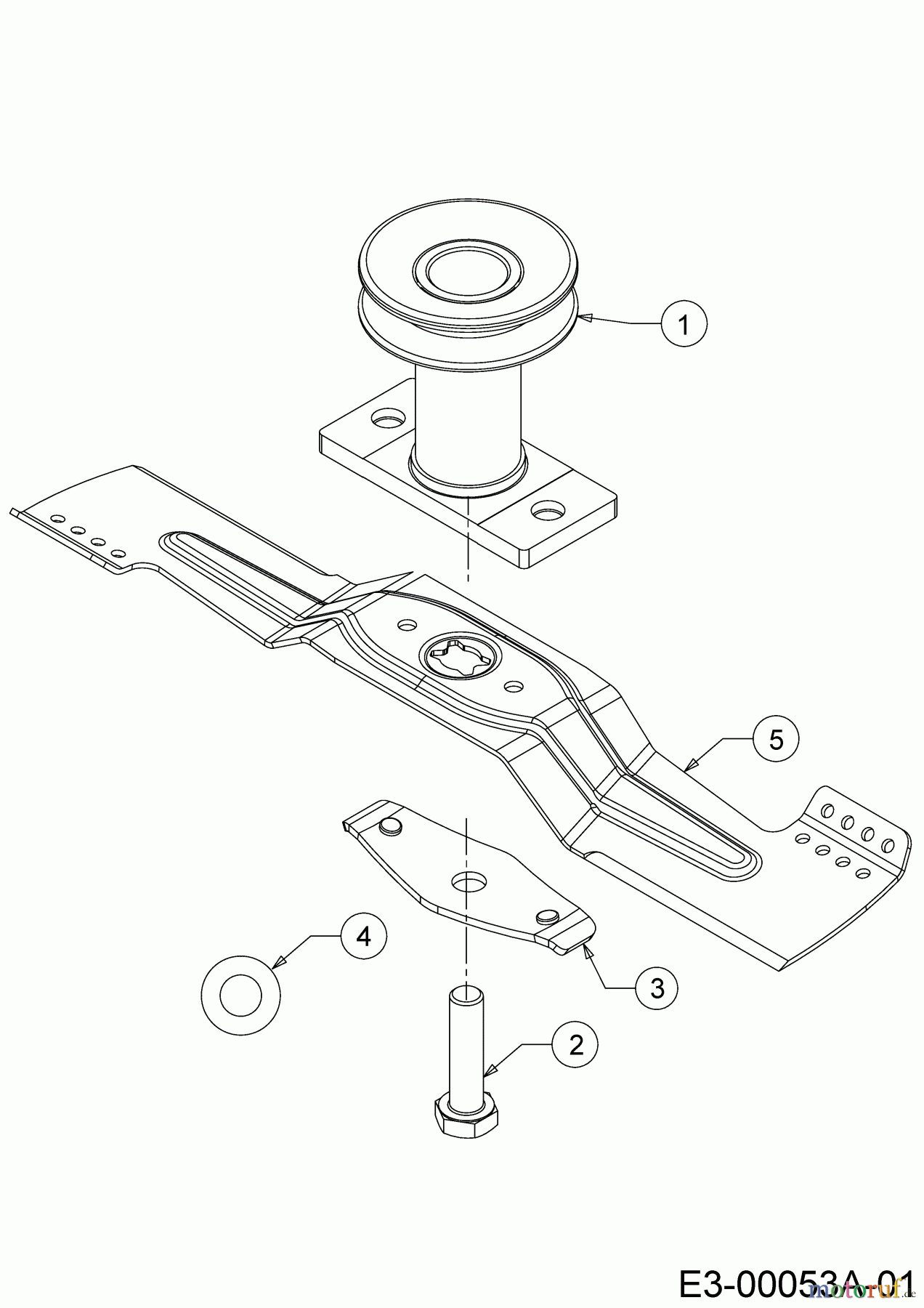 Wolf-Garten Motormäher mit Antrieb Expert 46 B S 12A-YA5L650 (2020) Messer, Messeraufnahme
