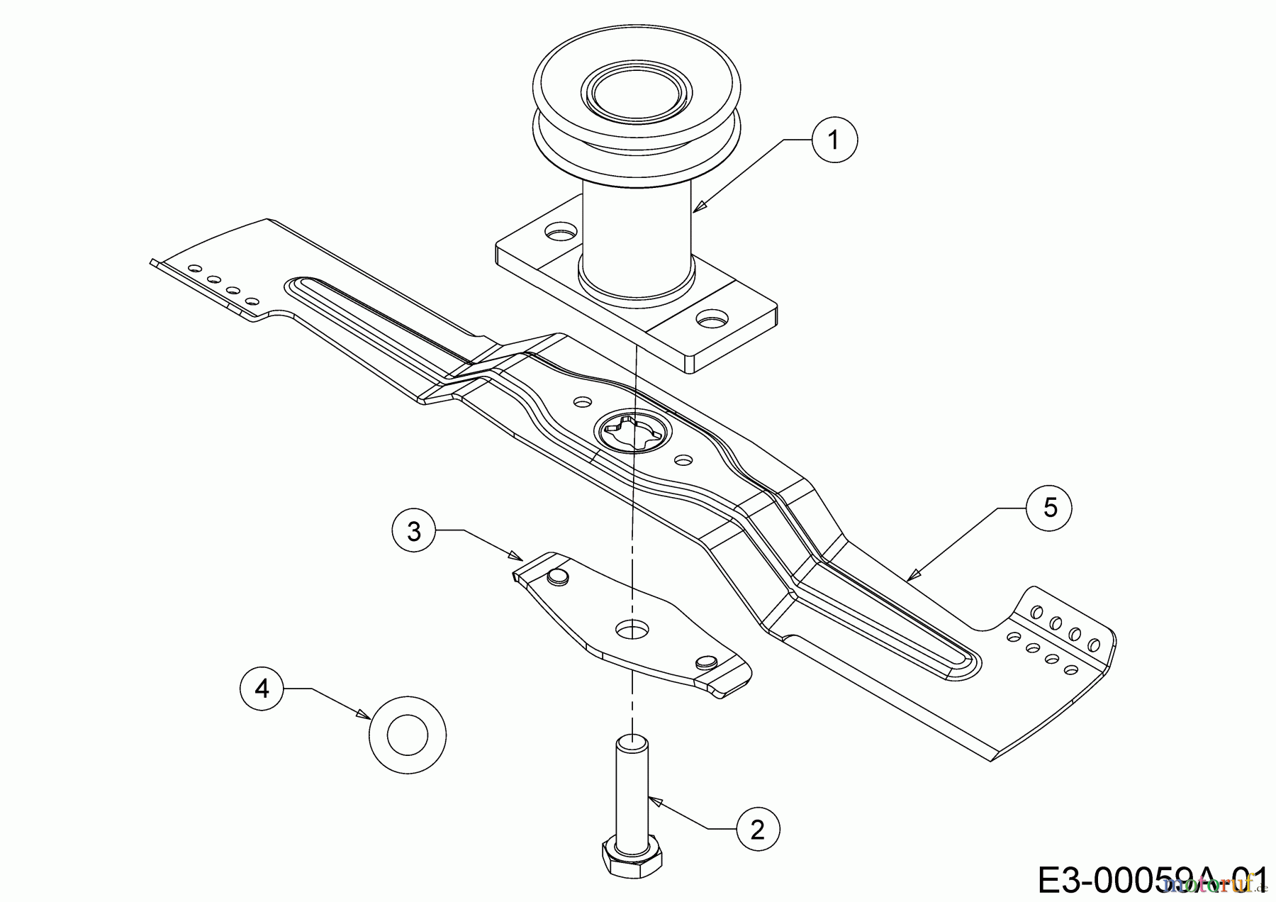 Wolf-Garten Motormäher mit Antrieb Expert 53 B ES V 12ARZA9B650 (2018) Messer, Messeraufnahme