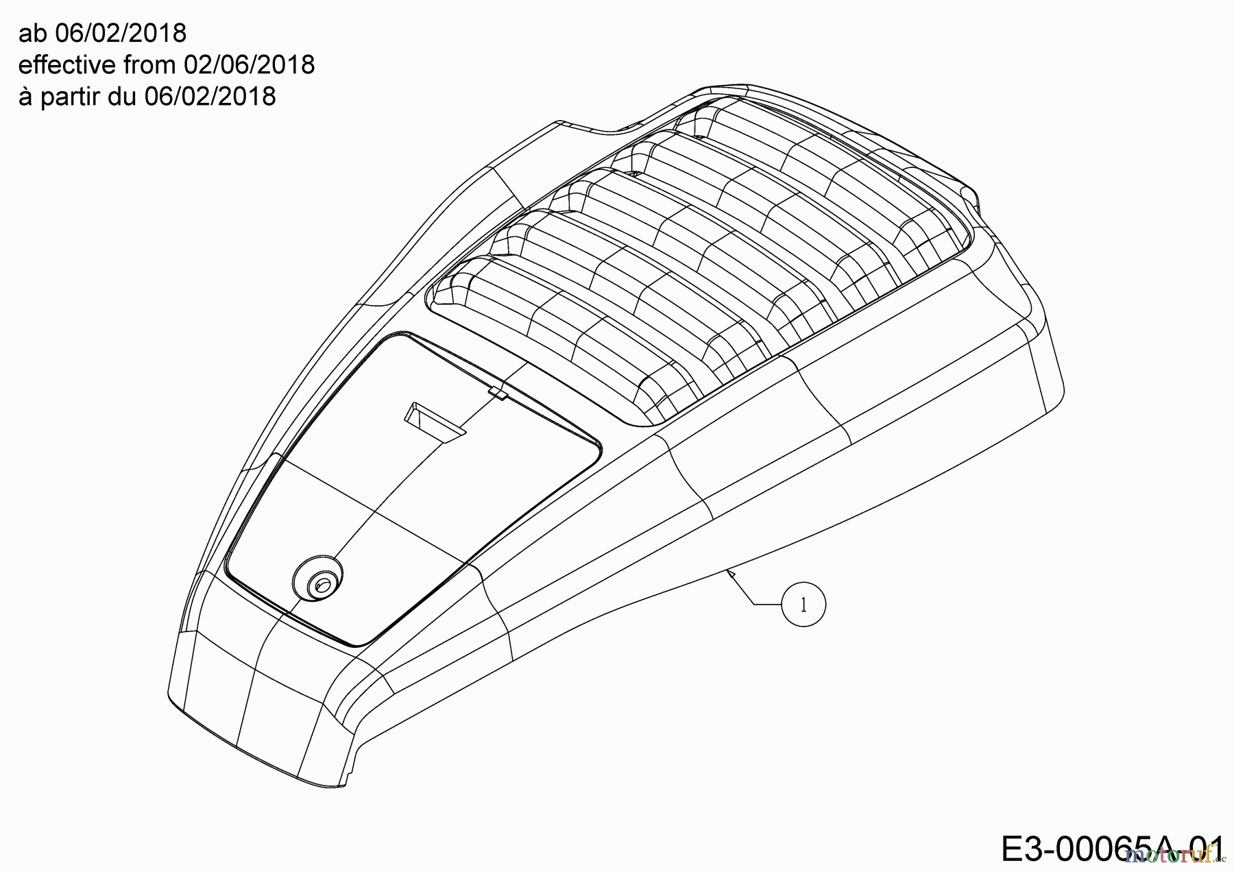 Wolf-Garten Motormäher mit Antrieb Expert 46 W ES SP 12ACYAS7650 (2018) Motorhaube M9A ab 06/02/2018
