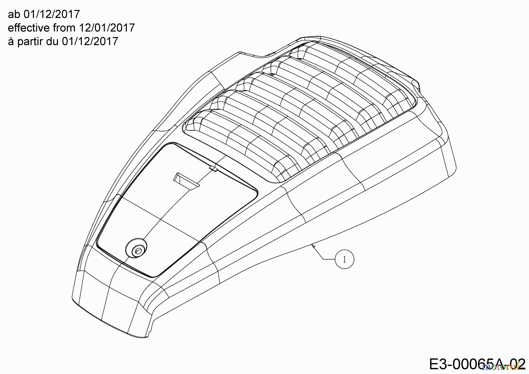 Wolf-Garten Motormäher Expert 460 11B-TUKC650 (2019) Motorhaube M9A ab 01/12/2017