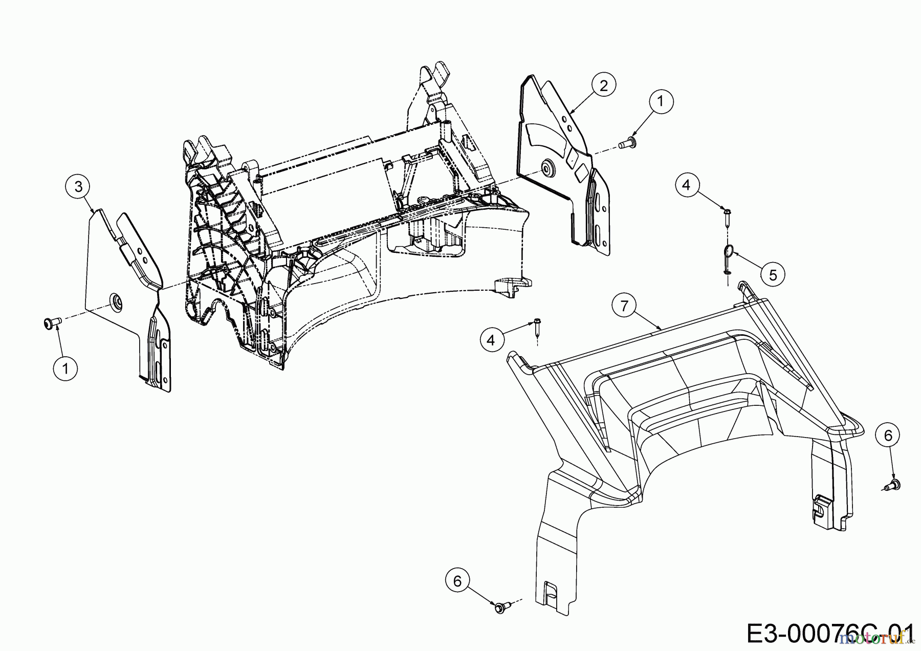 Wolf-Garten Motormäher mit Antrieb A 460 ASPHW 12AWTV5E650 (2020) Abdeckung hinten