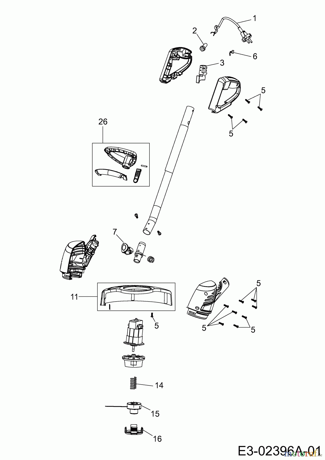  Wolf-Garten Elektrotrimmer GTE 830 41CCWUUX650  (2019) Grundgerät