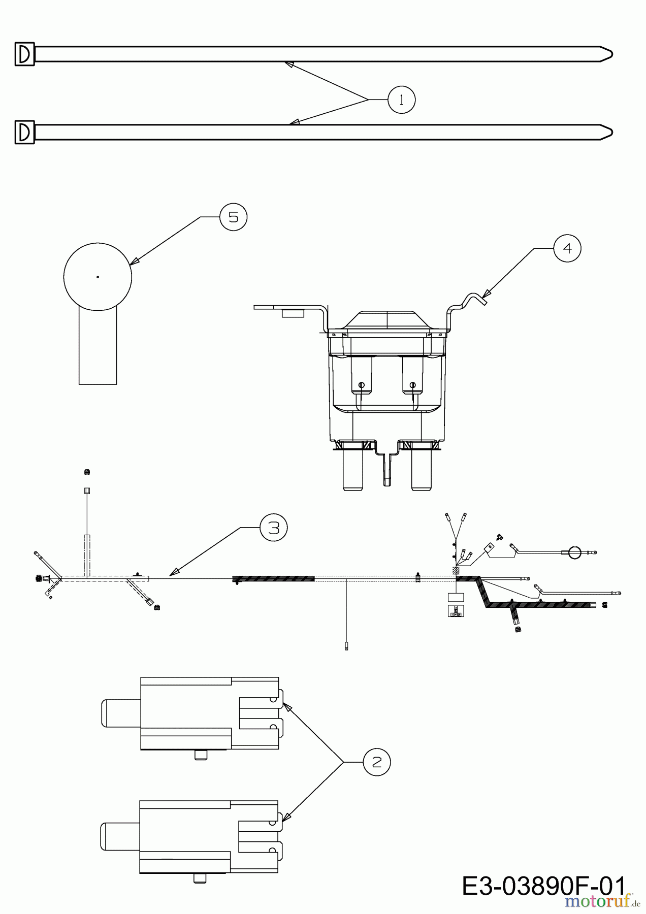 Wolf-Garten Rasentraktoren E 13/92 H 13AB715E650 (2020) Elektroteile