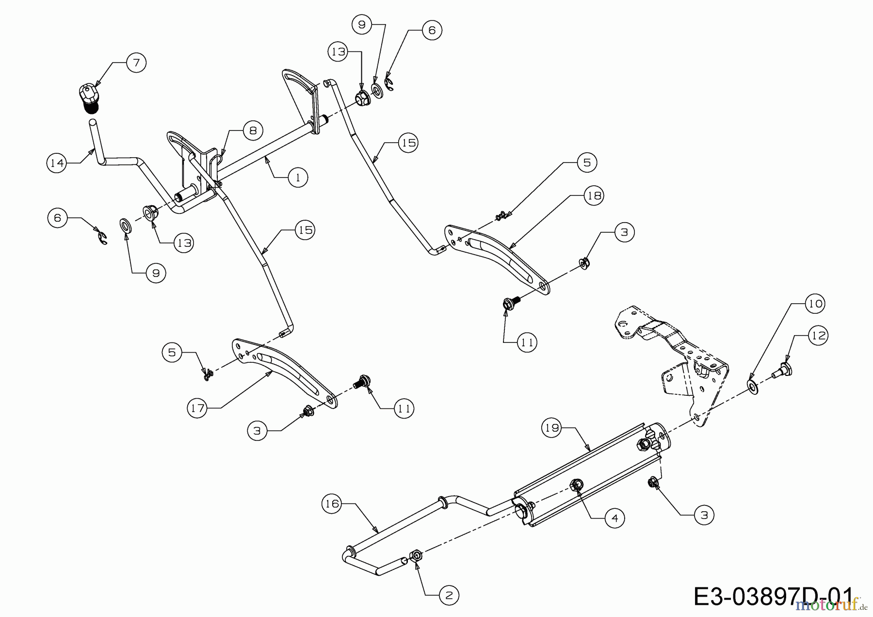 Wolf-Garten Rasentraktoren E 13/92 T 13I2765E650 (2020) Mähwerksaushebung