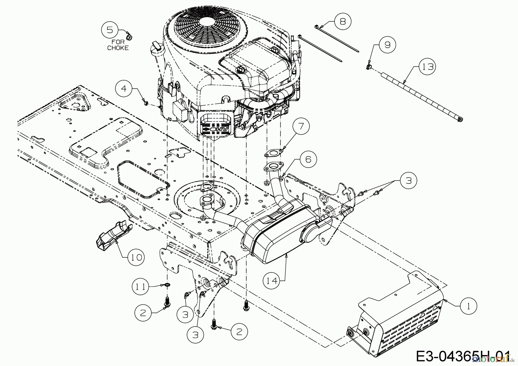 Wolf-Garten Rasentraktoren 105.180 H 13HT71WN650 (2019) Motorzubehör