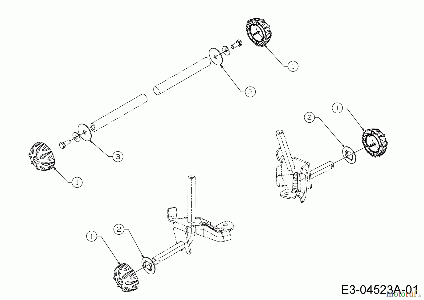 Wolf-Garten Rasentraktoren Expert 107.200 H 13AP93WS350 (2015) Radkappen