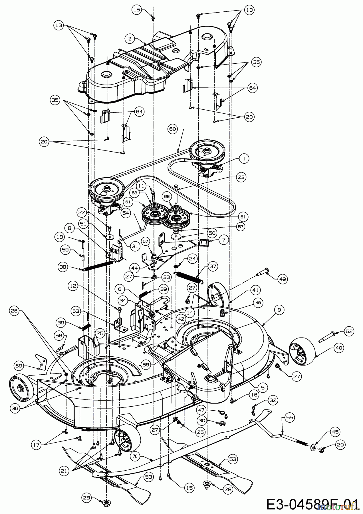  Wolf-Garten Rasentraktoren Expert 107.175 A 13BD90WG650  (2014) Mähwerk G (42