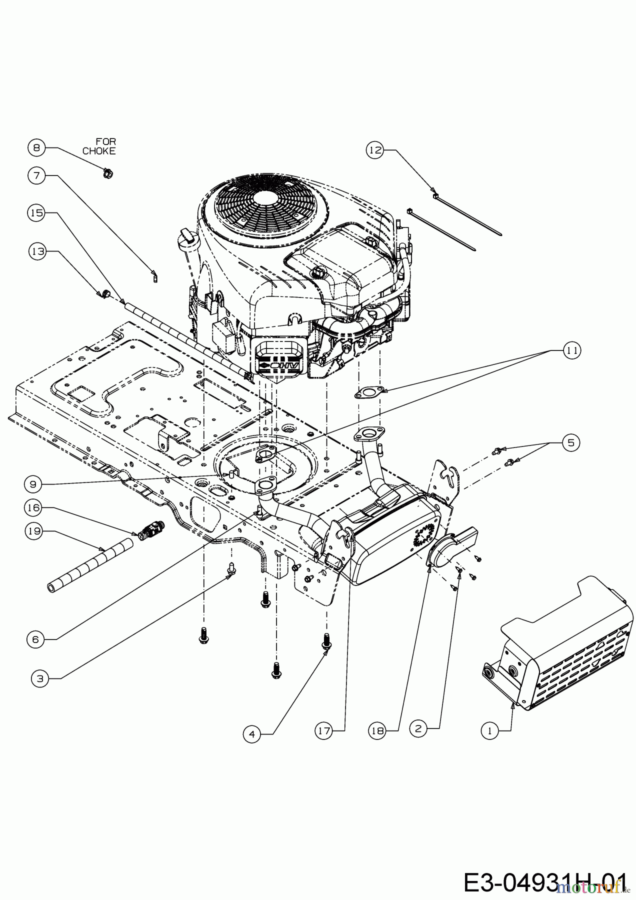  Wolf-Garten Rasentraktoren Expert 92.180 H 13IT91WE650  (2016) Motorzubehör