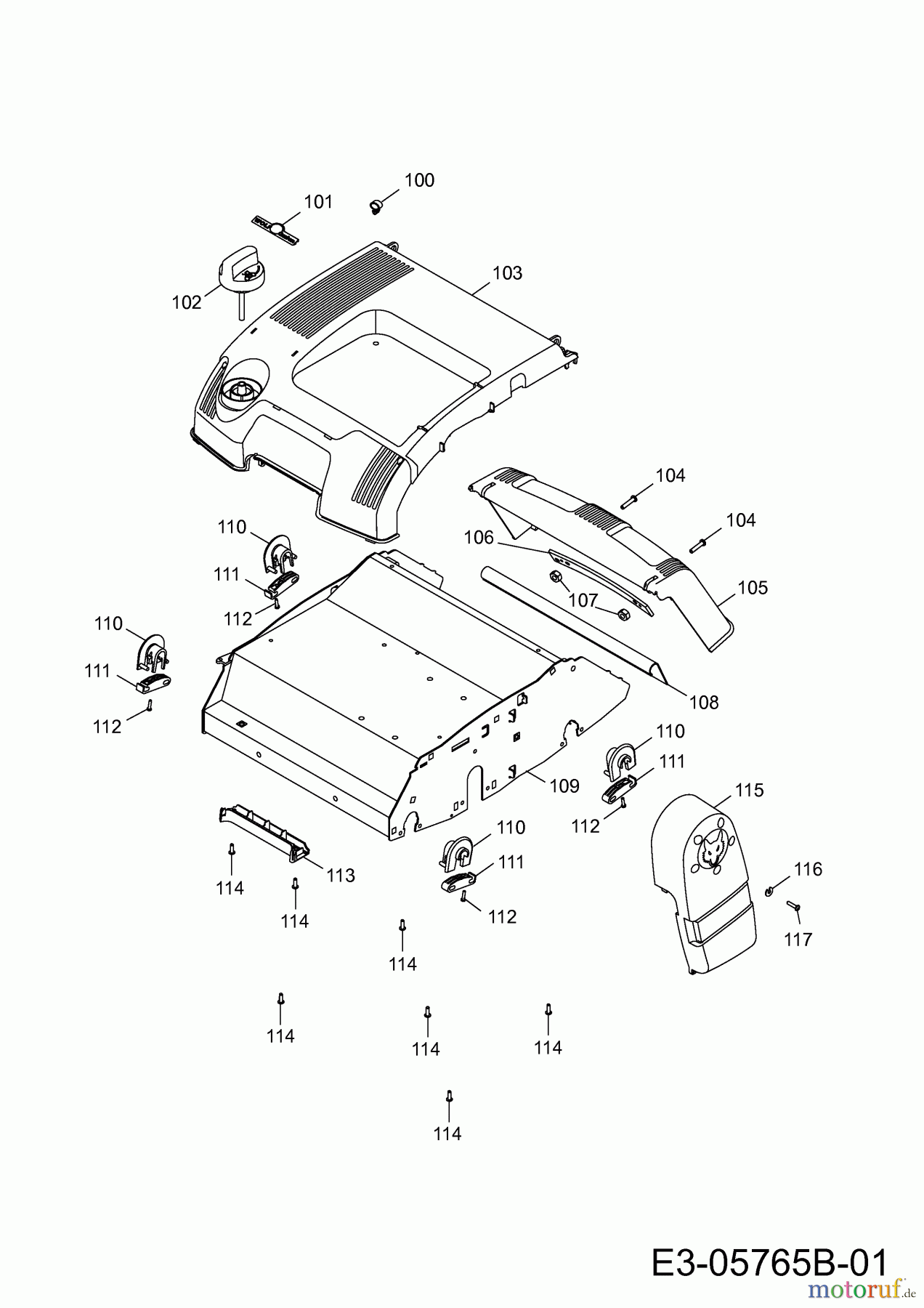 Wolf-Garten Motorvertikutierer UV 35 B 3635000 (2020) Vertikutierergehäuse