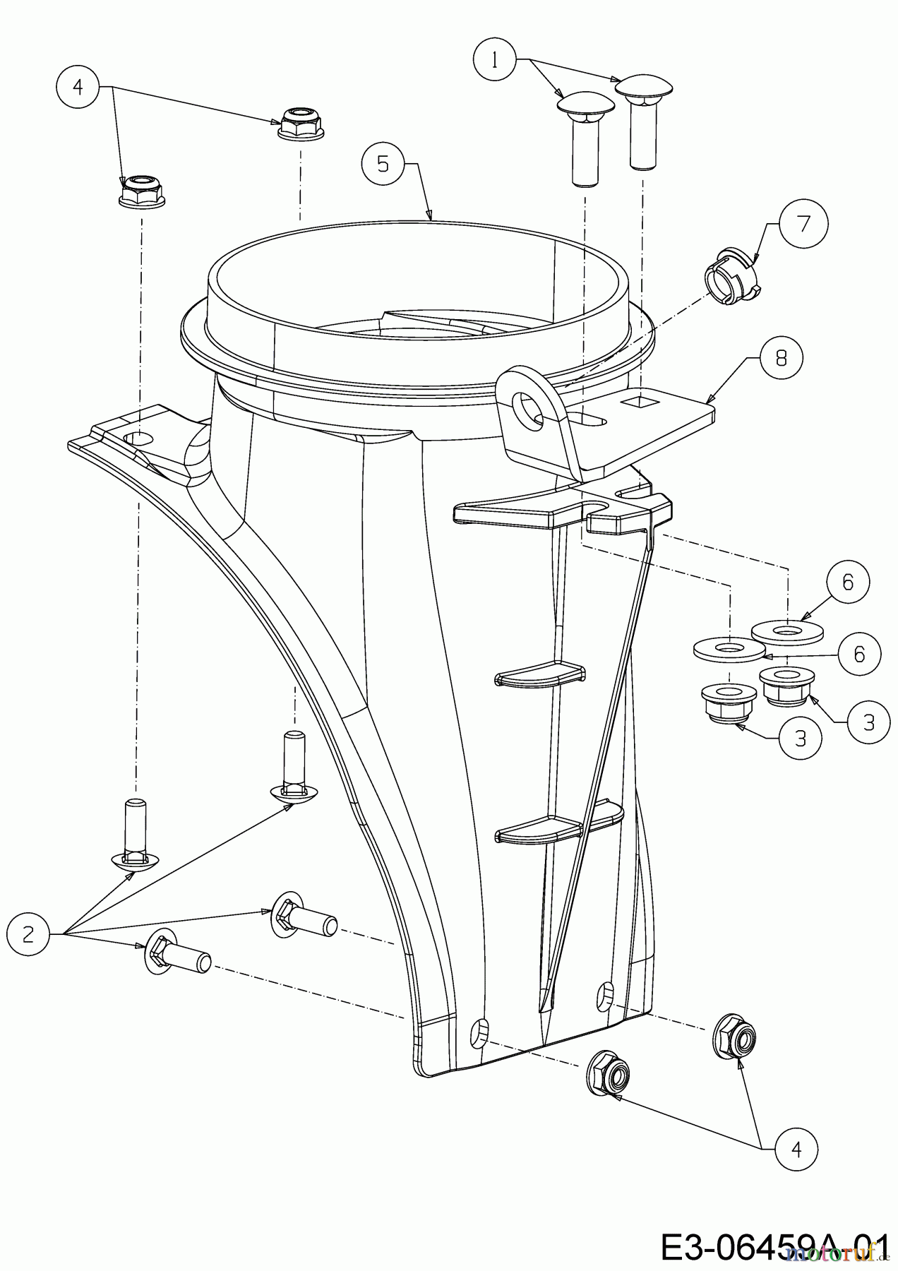 Wolf-Garten Schneefräsen SF 61 E 31AW6BF2650 (2020) Adapter für Auswurfschacht