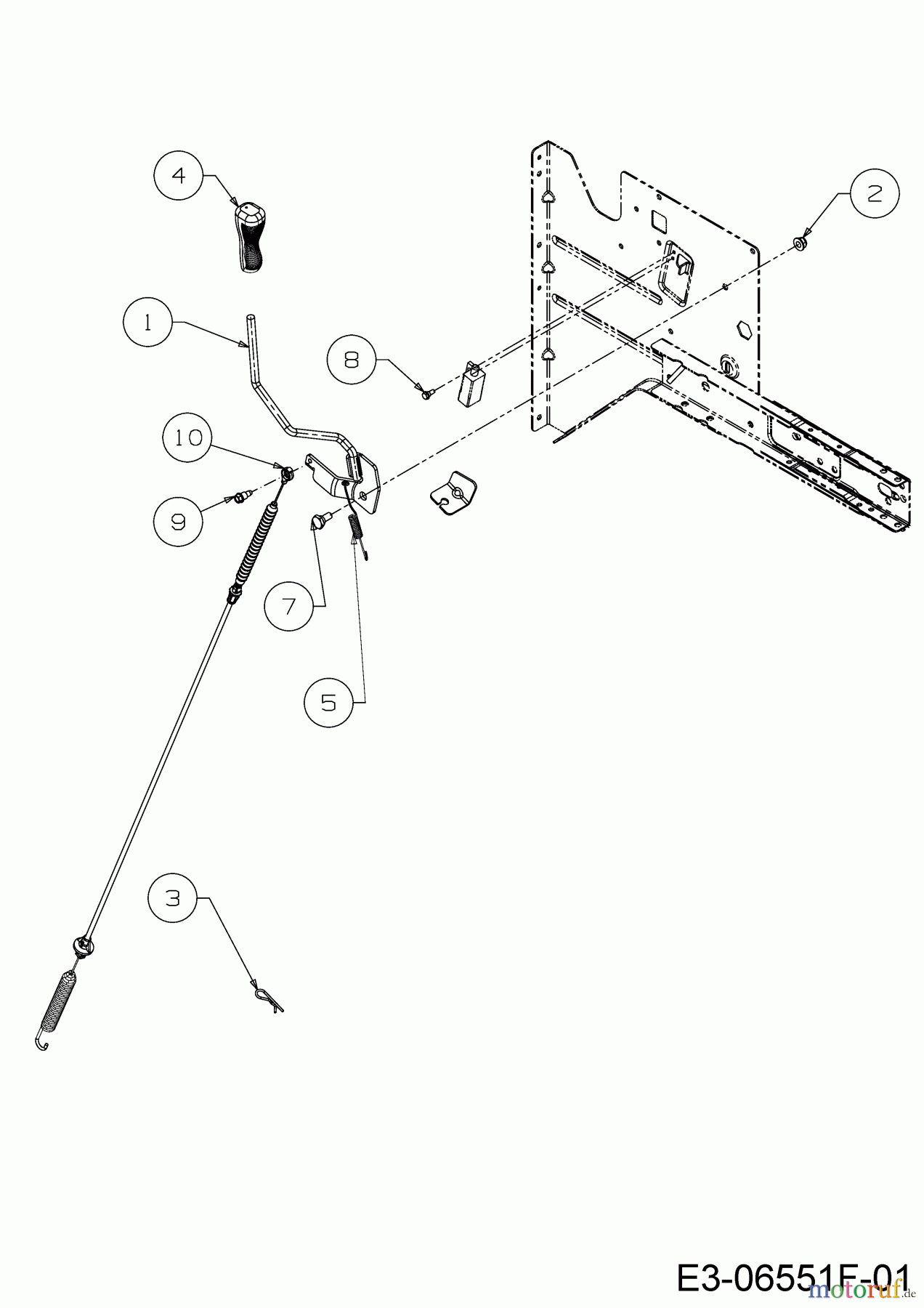 Wolf-Garten Rasentraktoren E 13/92 H 13H2715E650 (2020) Mähwerkseinschaltung