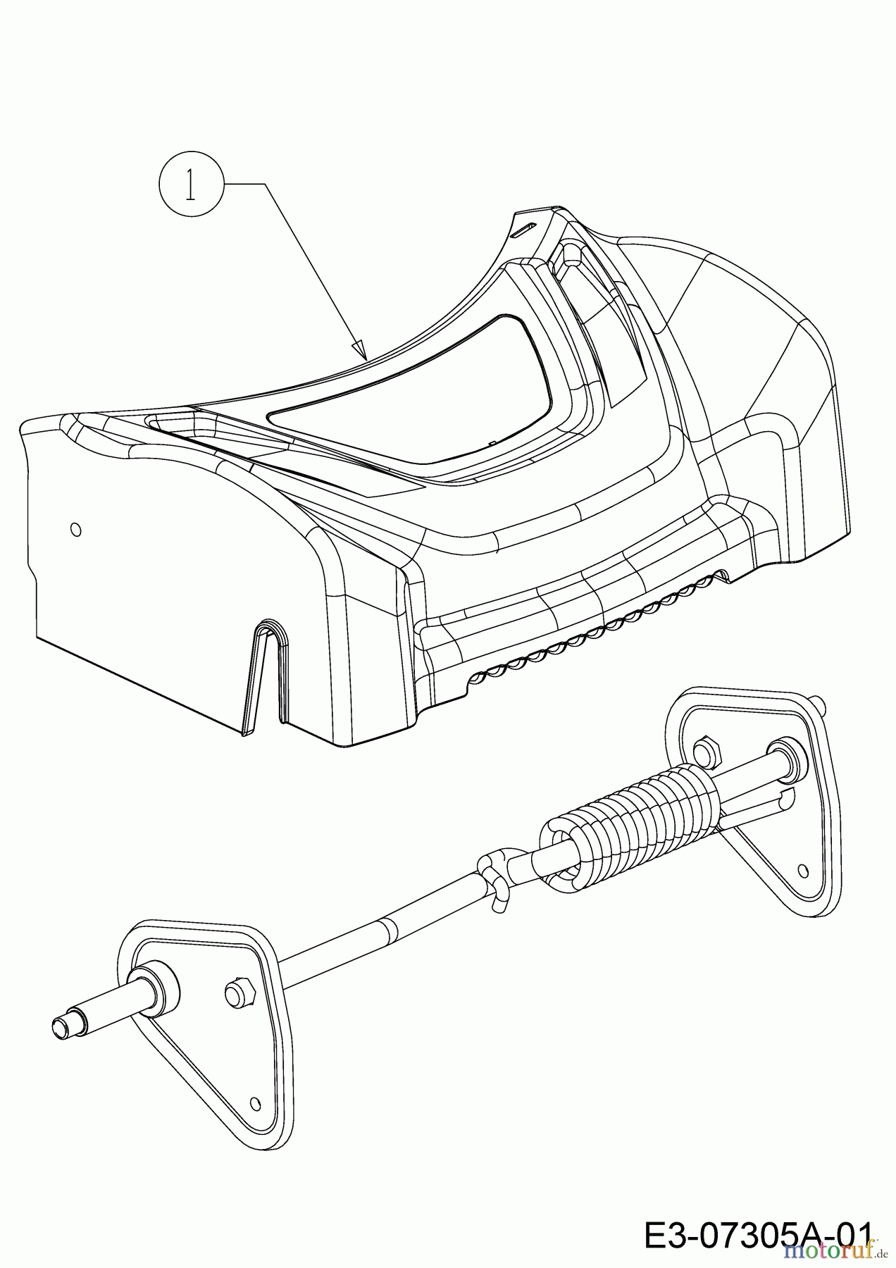 Wolf-Garten Motormäher mit Antrieb Expert 46 BA V 12AVK15E650 (2013) Abdeckung Vorderachse