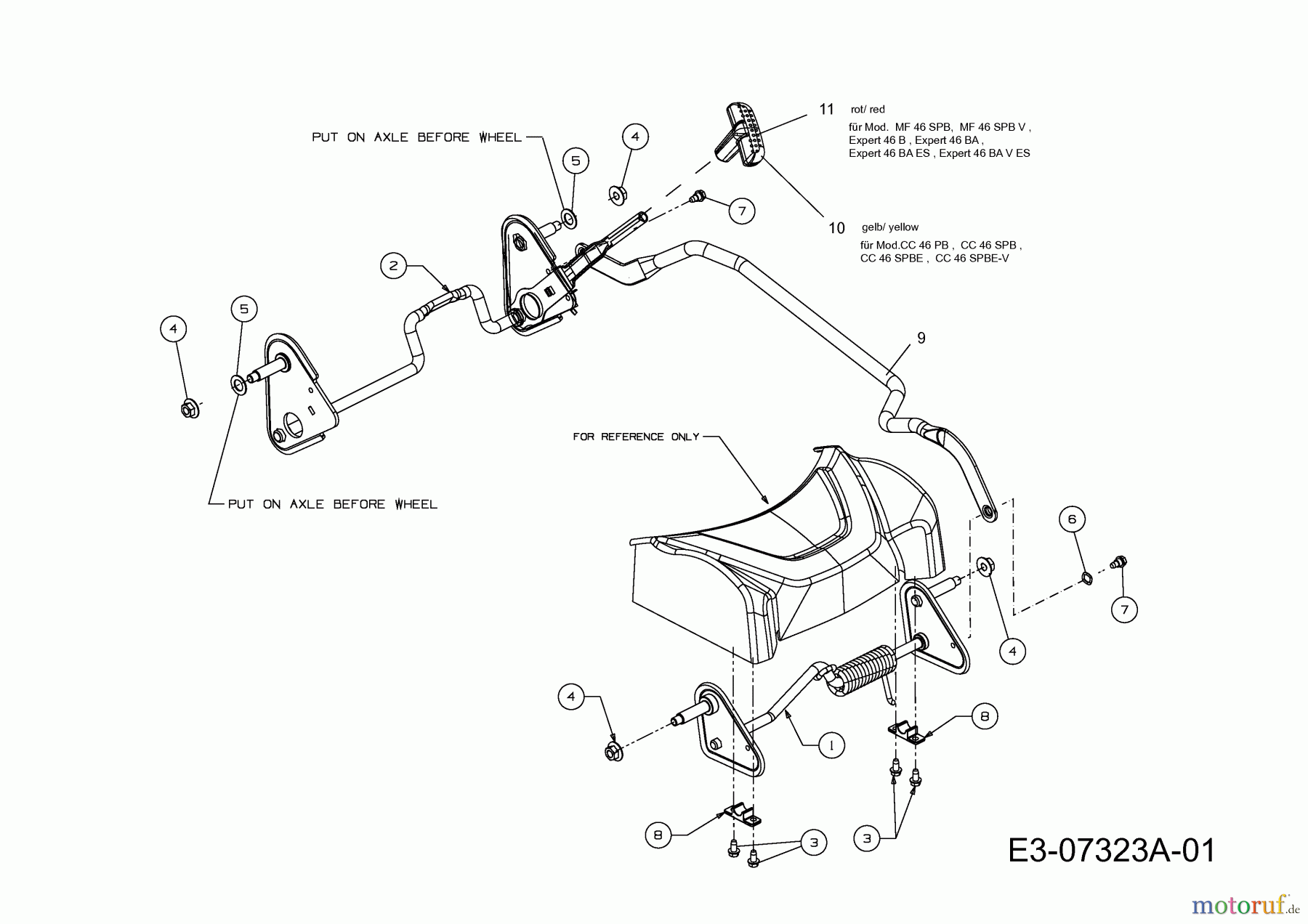 Wolf-Garten Motormäher mit Antrieb Expert 46 BA V 12AVK15E650 (2013) Höhenverstellung