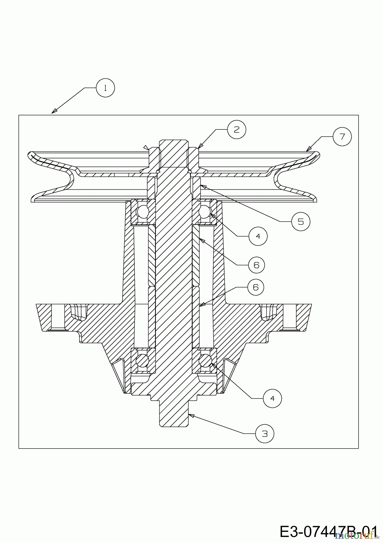  Wolf-Garten Rasentraktoren Expert 107.175 A 13BD90WG650  (2014) Messerspindel 618-04456A