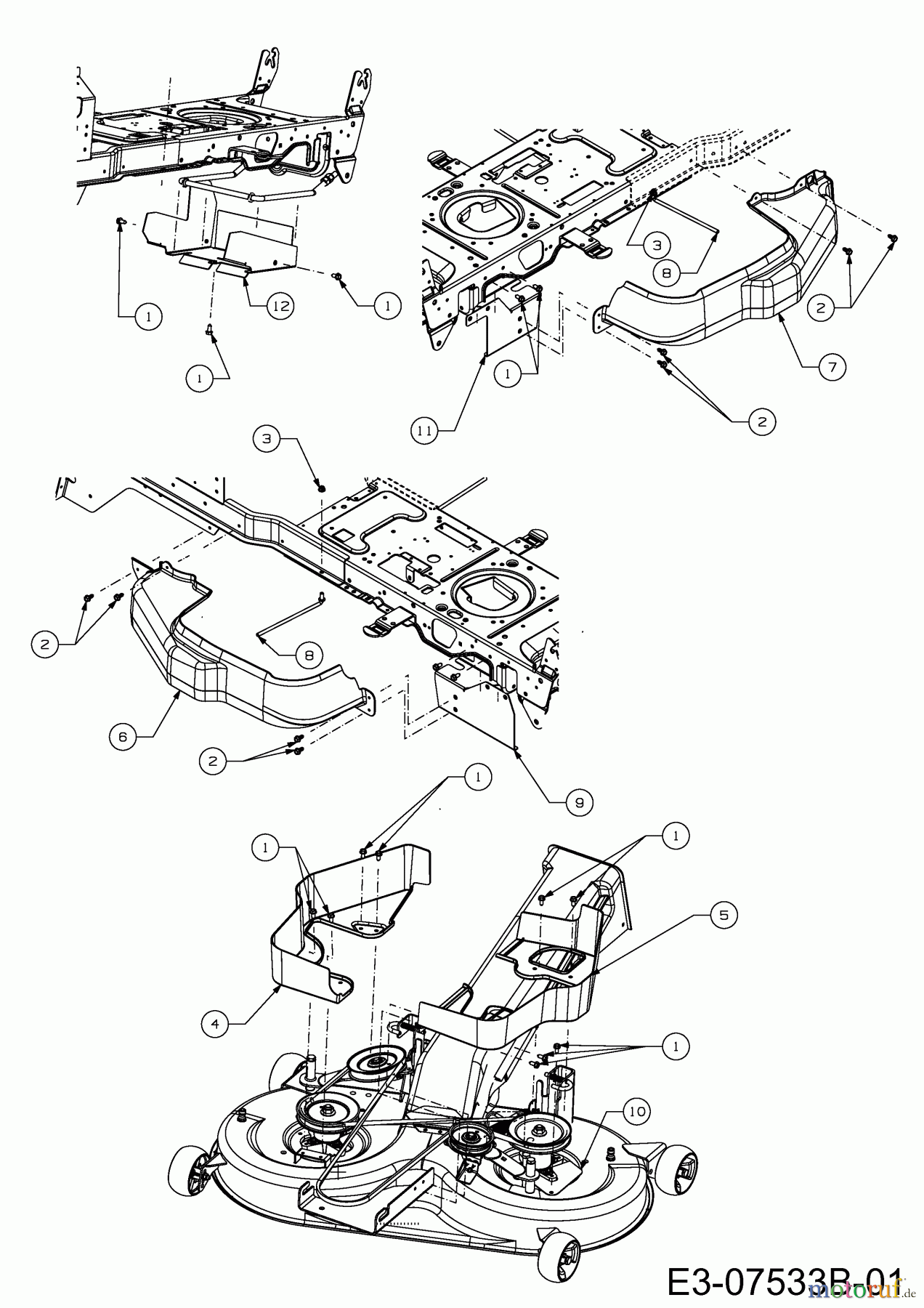 Wolf-Garten Rasentraktoren Expert 105.220 H 13BF91WN650 (2013) Abdeckungen Mähwerk N (41