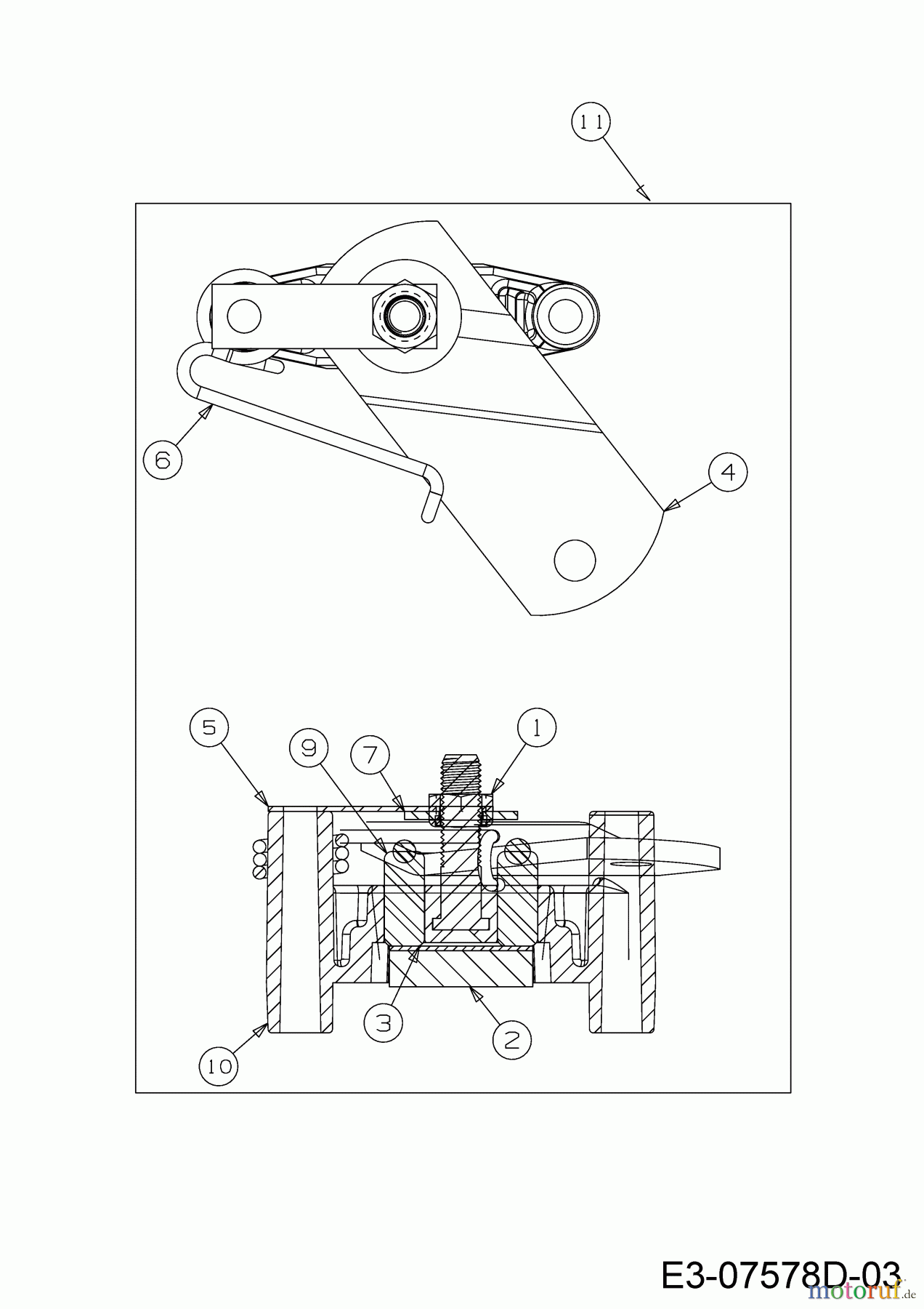Wolf-Garten Rasentraktoren Expert 105.165 A 13HN90WN650 (2016) Bremse