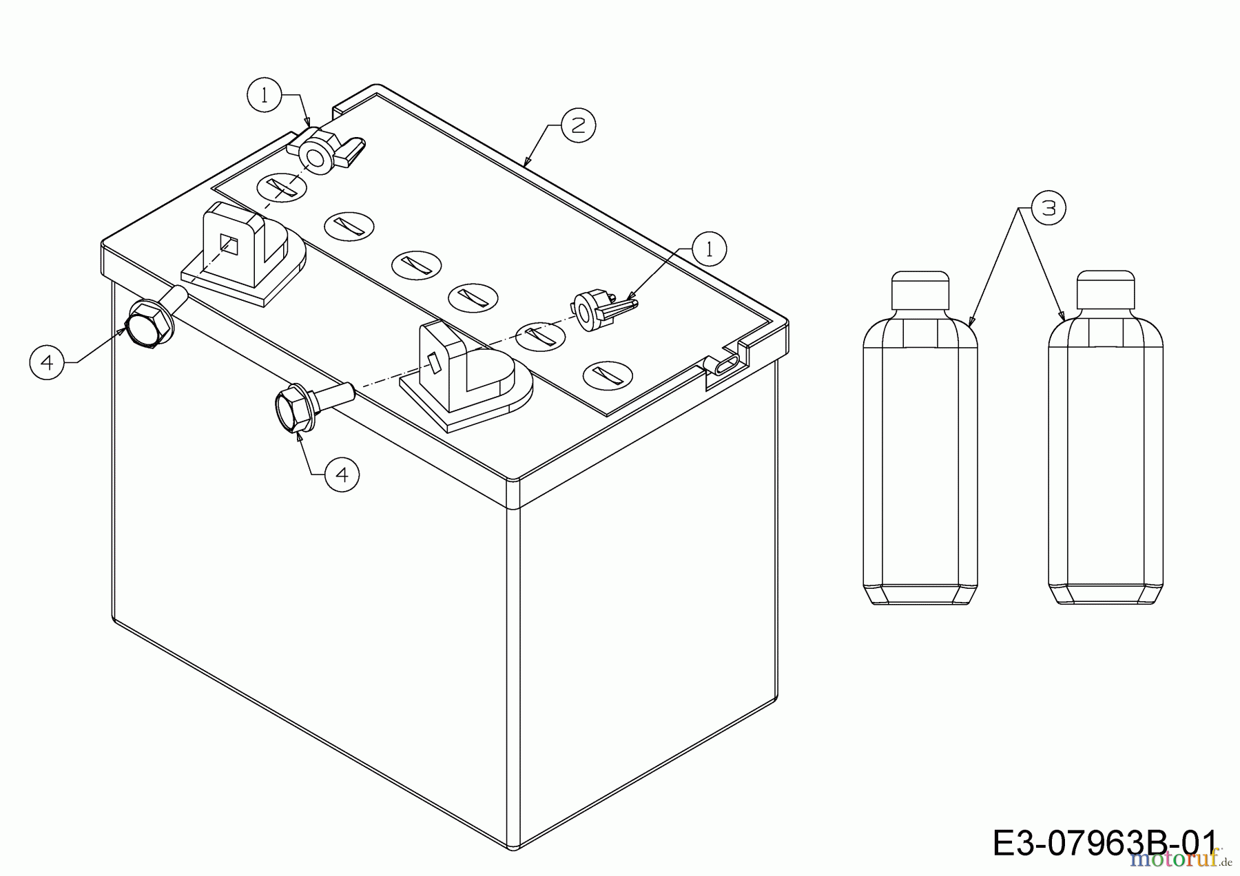 Wolf-Garten Rasentraktoren Expert 105.220 H 13HU91WN650 (2016) Batterie