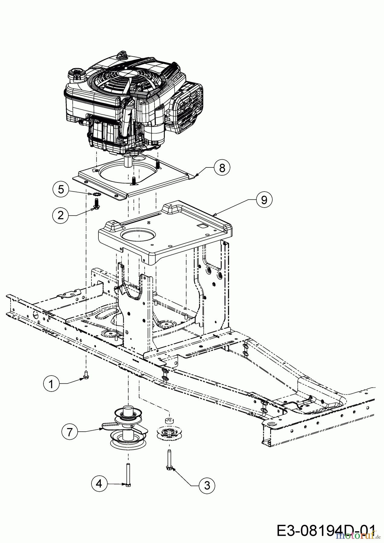 Wolf-Garten Rasentraktoren Scooter 13B326SC650 (2020) Motorkeilriemenscheibe