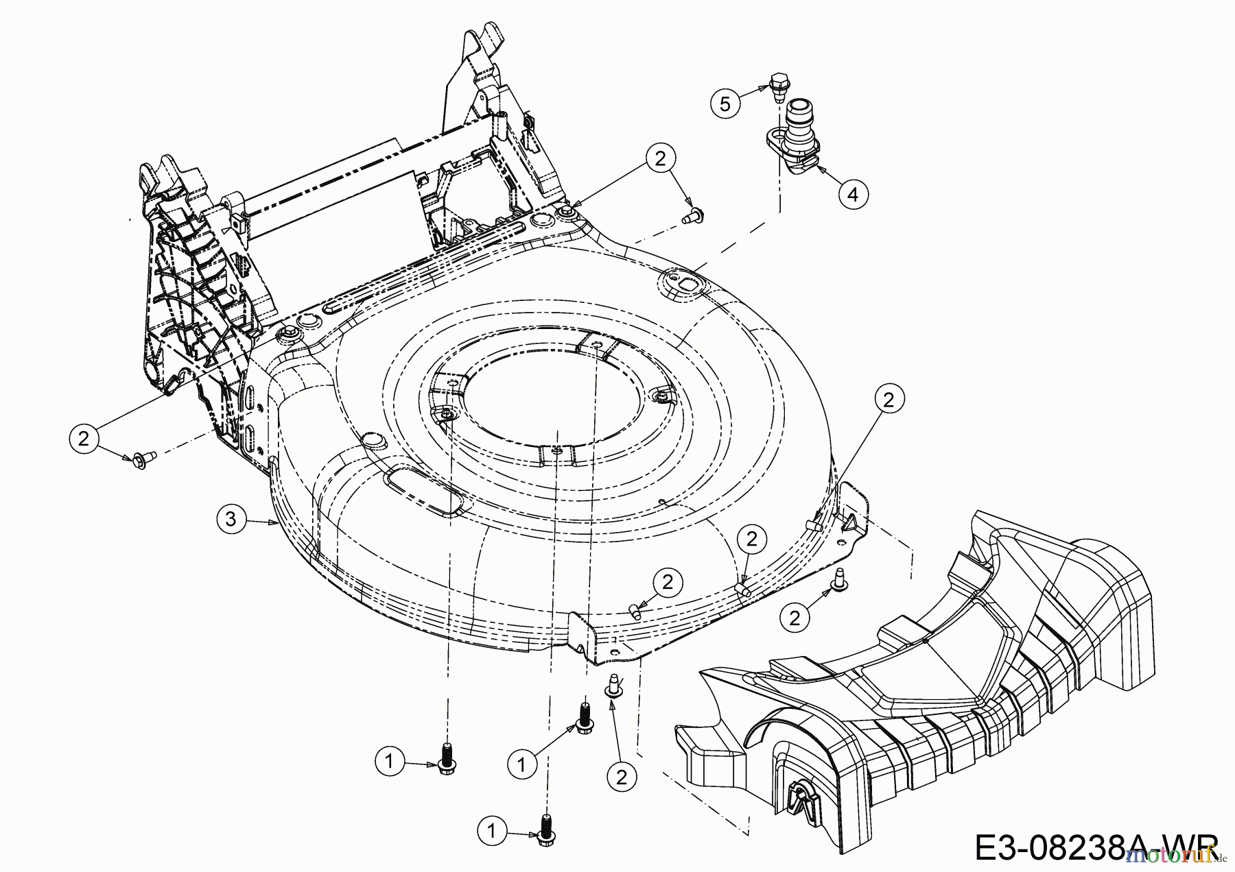 Wolf-Garten Motormäher mit Antrieb Expert 530 A 12C-PUKC650 (2019) Mähwerksgehäuse, Waschdüse