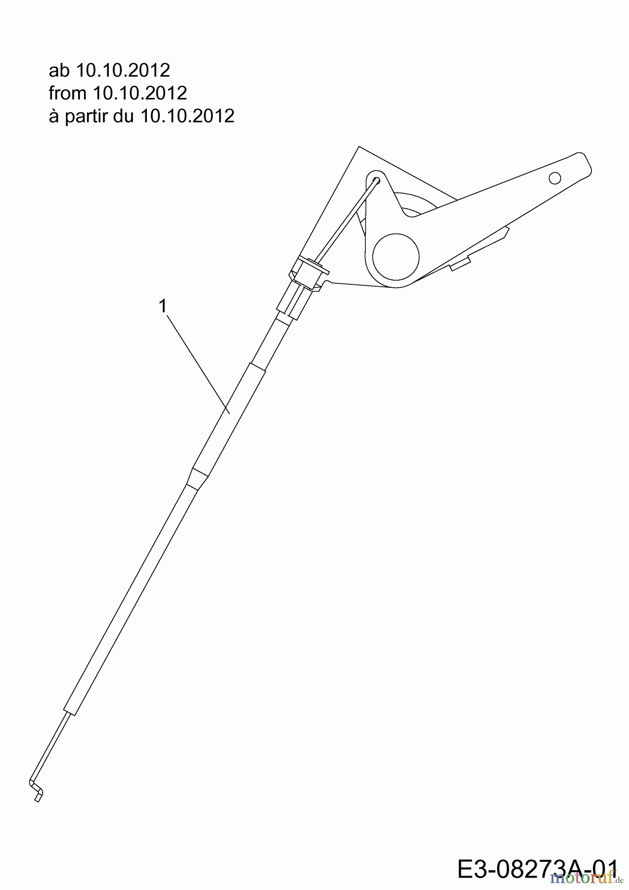 Wolf-Garten Rasentraktoren Expert 107.200 H 13AP93WS350 (2015) Gaszug ab 10.10.2012