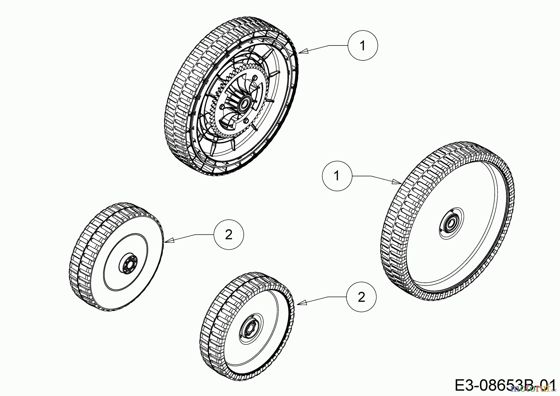  Wolf-Garten Motormäher mit Antrieb AT 5300 AHW 12C-PRJ6650  (2019) Räder