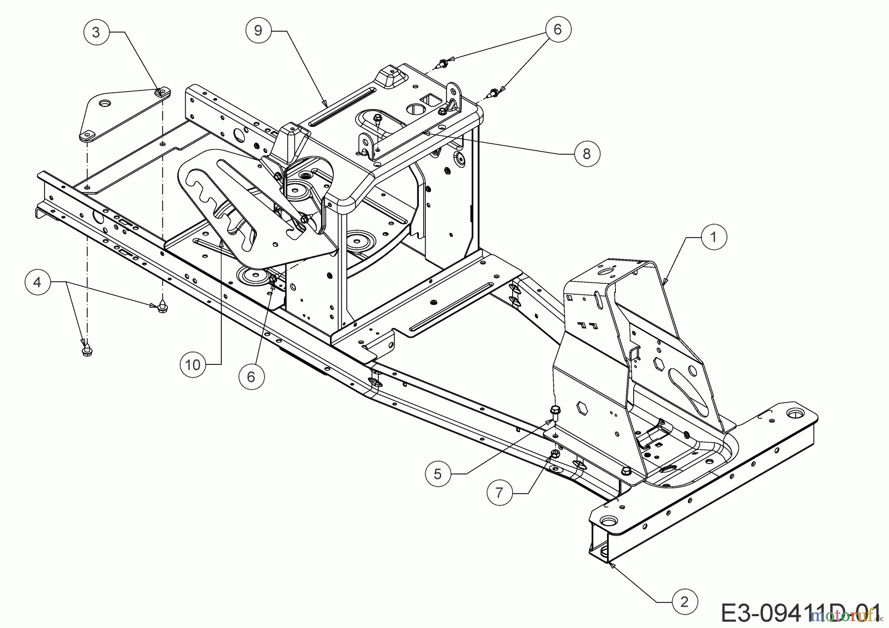 Wolf-Garten Rasentraktoren Scooter Hydro 13B721SD650 (2020) Rahmen