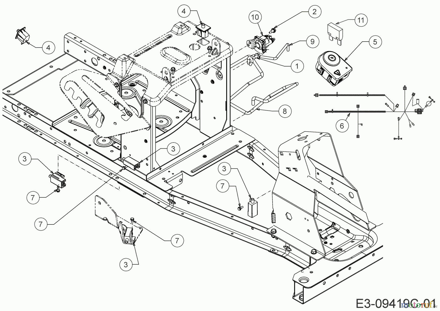 Wolf-Garten Rasentraktoren Scooter Pro Hydro 13A221HD650 (2019) Elektroteile