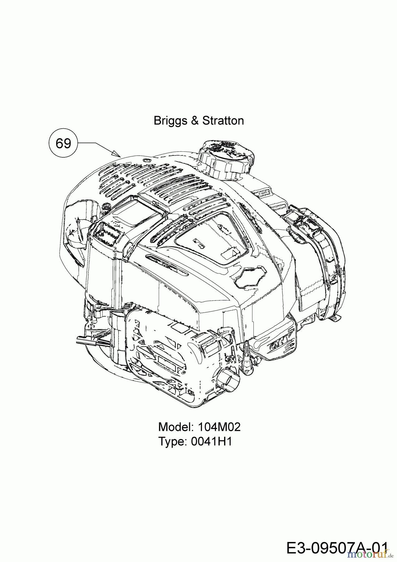 Wolf-Garten Motormäher mit Antrieb OMEGA2 53 B V 12AQZA7F650 (2019) Motor Briggs & Stratton