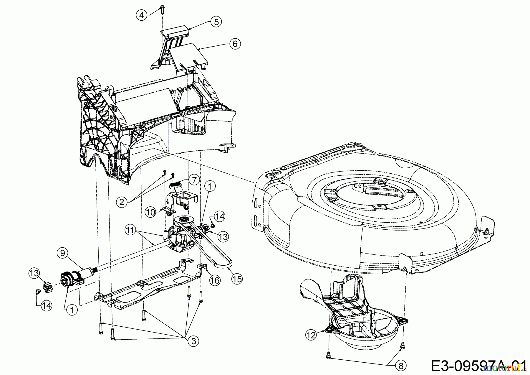 Wolf-Garten Motormäher mit Antrieb Expert 420 A 12B-LUSC650 (2016) Getriebe, Keilriemen