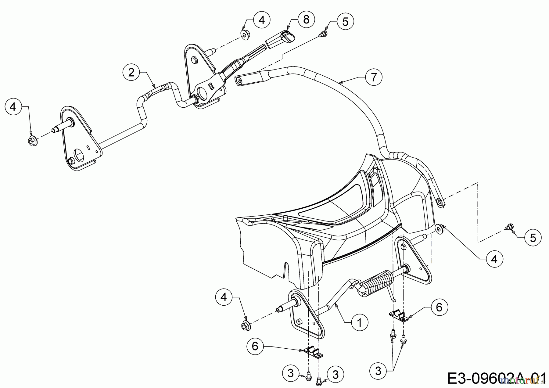Wolf-Garten Motormäher mit Antrieb Expert 46 BA V 12BVK15E650 (2016) Achsen, Höhenverstellung