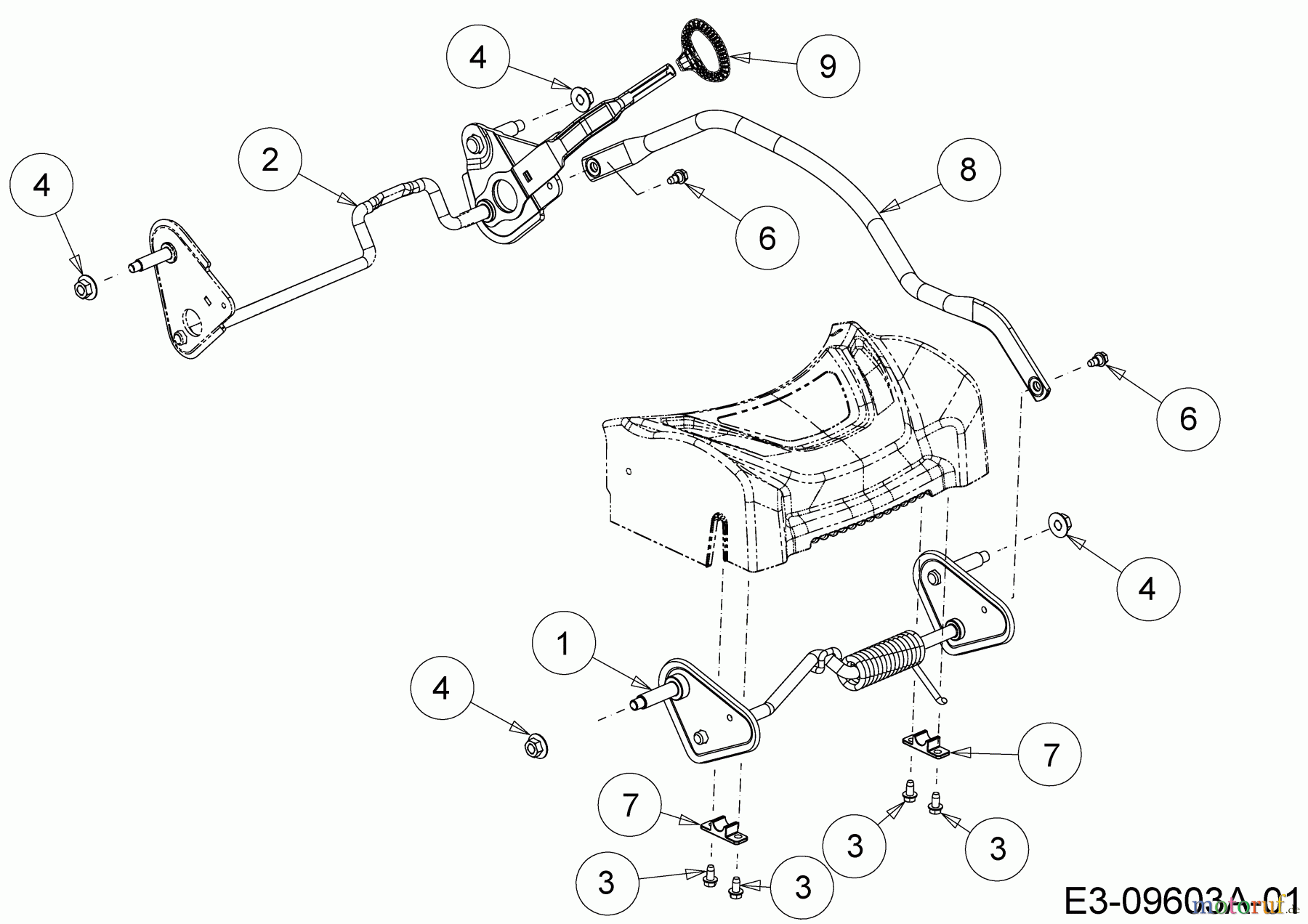 Wolf-Garten Motormäher mit Antrieb Expert 420 A 12B-LUSC650 (2016) Achsen, Höhenverstellung