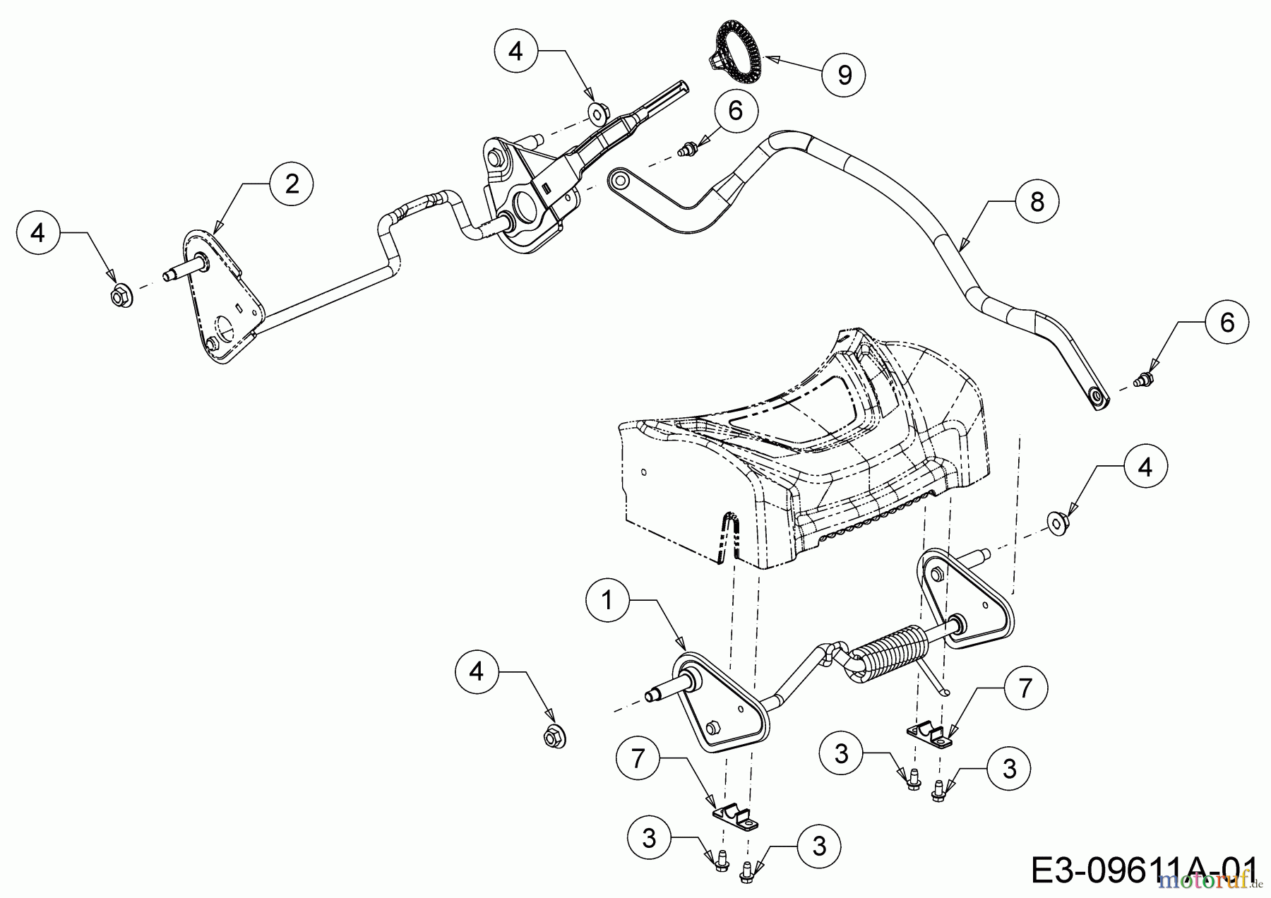 Wolf-Garten Motormäher mit Antrieb Expert 530 A 12C-PUKC650 (2017) Achsen, Höhenverstellung