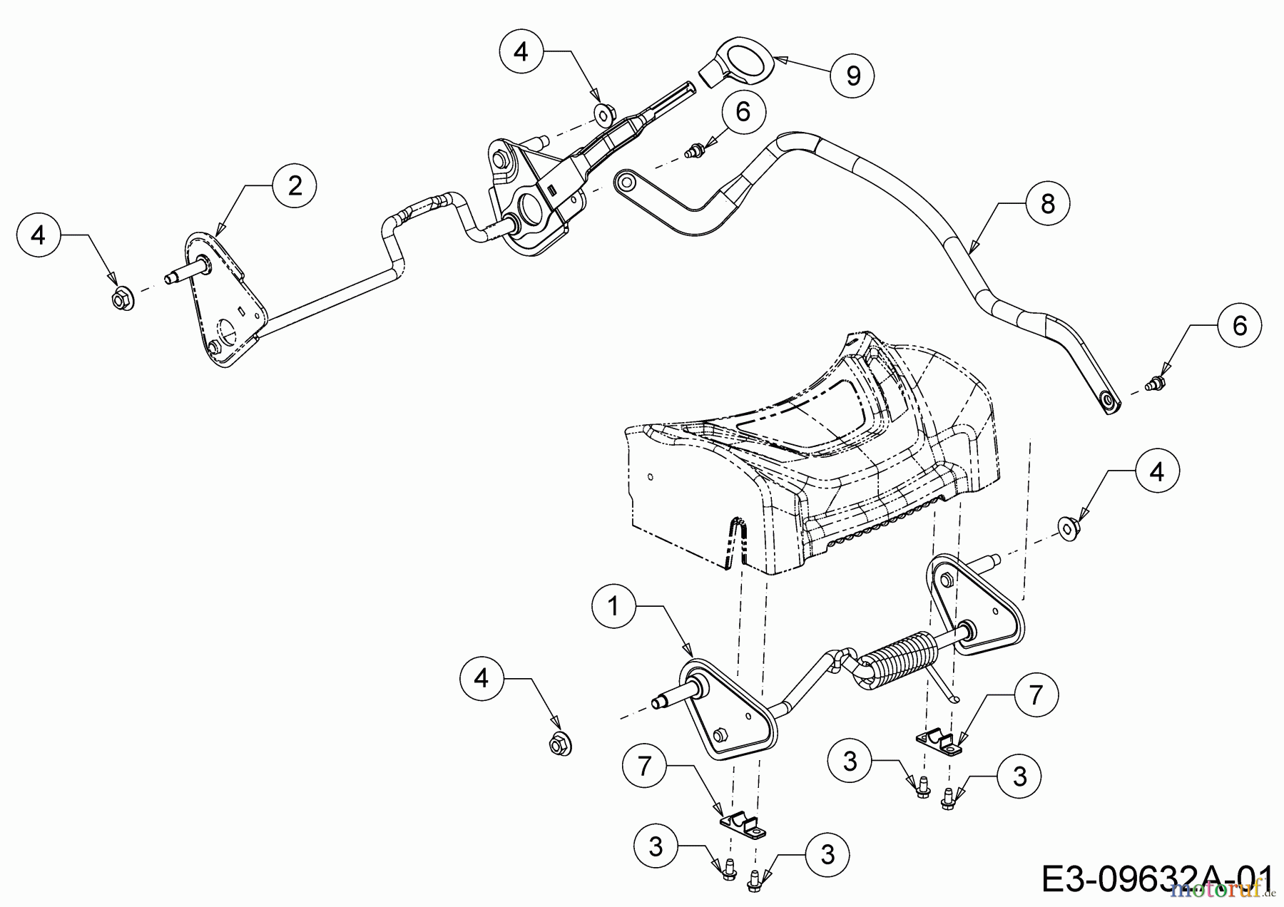 Wolf-Garten Motormäher mit Antrieb Expert 530 A 12B-PUKC650 (2016) Achsen, Höhenverstellung