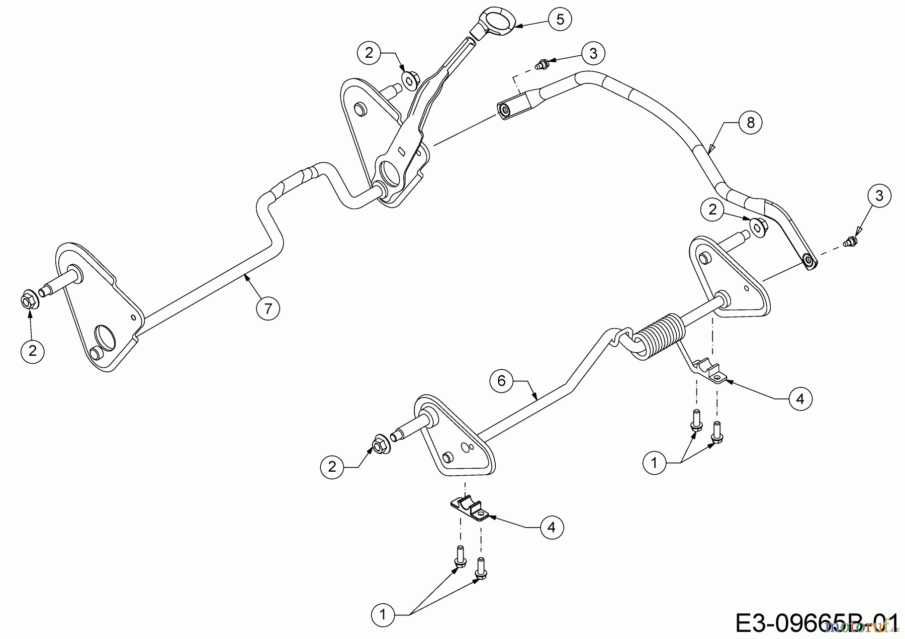 Wolf-Garten Motormäher Expert 420 11C-LUSC650 (2020) Achsen, Höhenverstellung