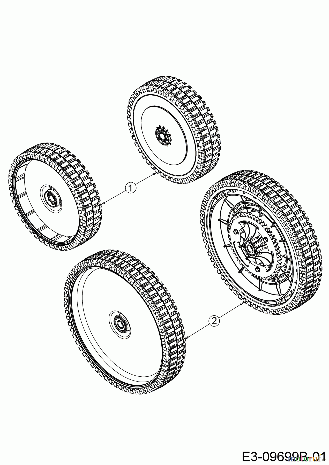  Wolf-Garten Motormäher mit Antrieb A 530 ASPHWIS 12BYPV7E650 (2020) Räder