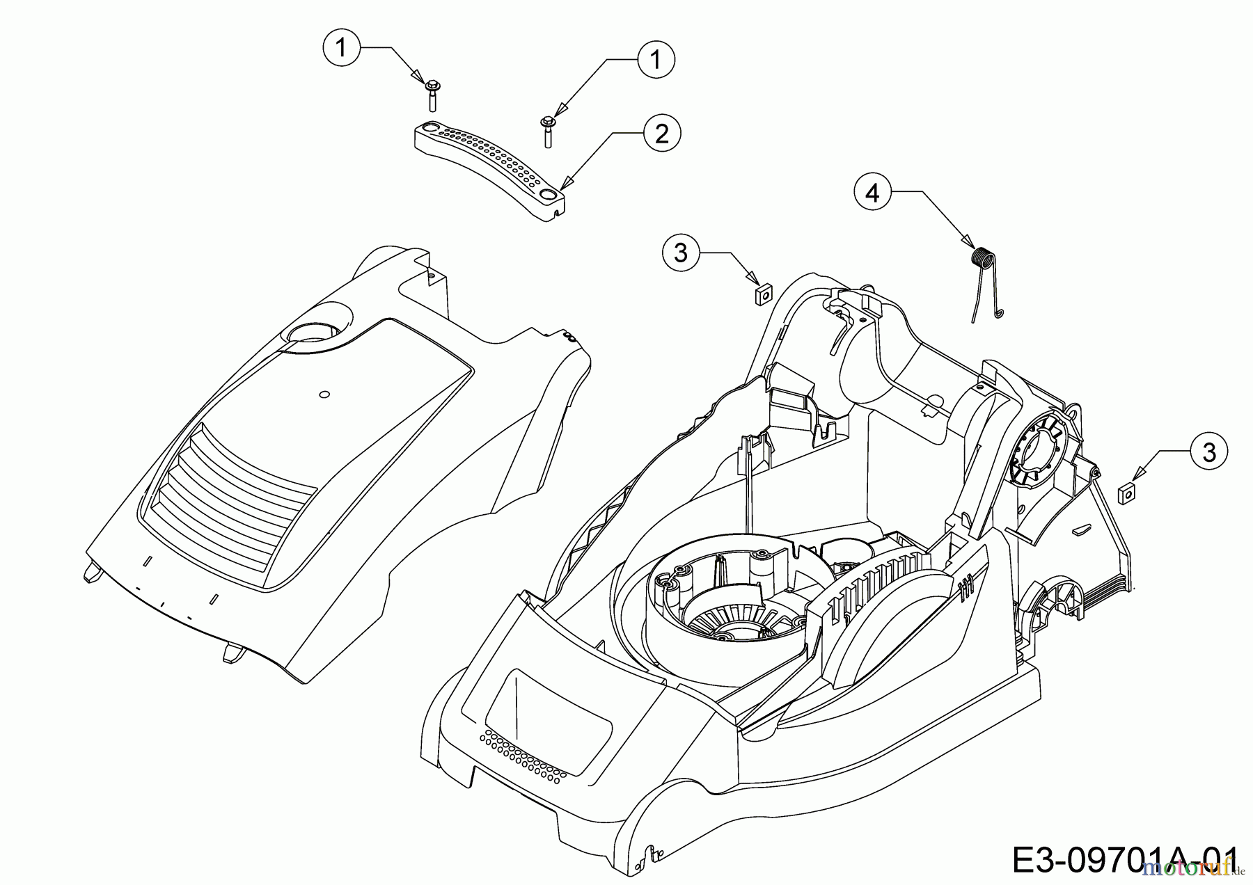 Wolf-Garten Elektromäher mit Antrieb Expert 40 EA 18DRH1K-C50 (2018) Tragegriff