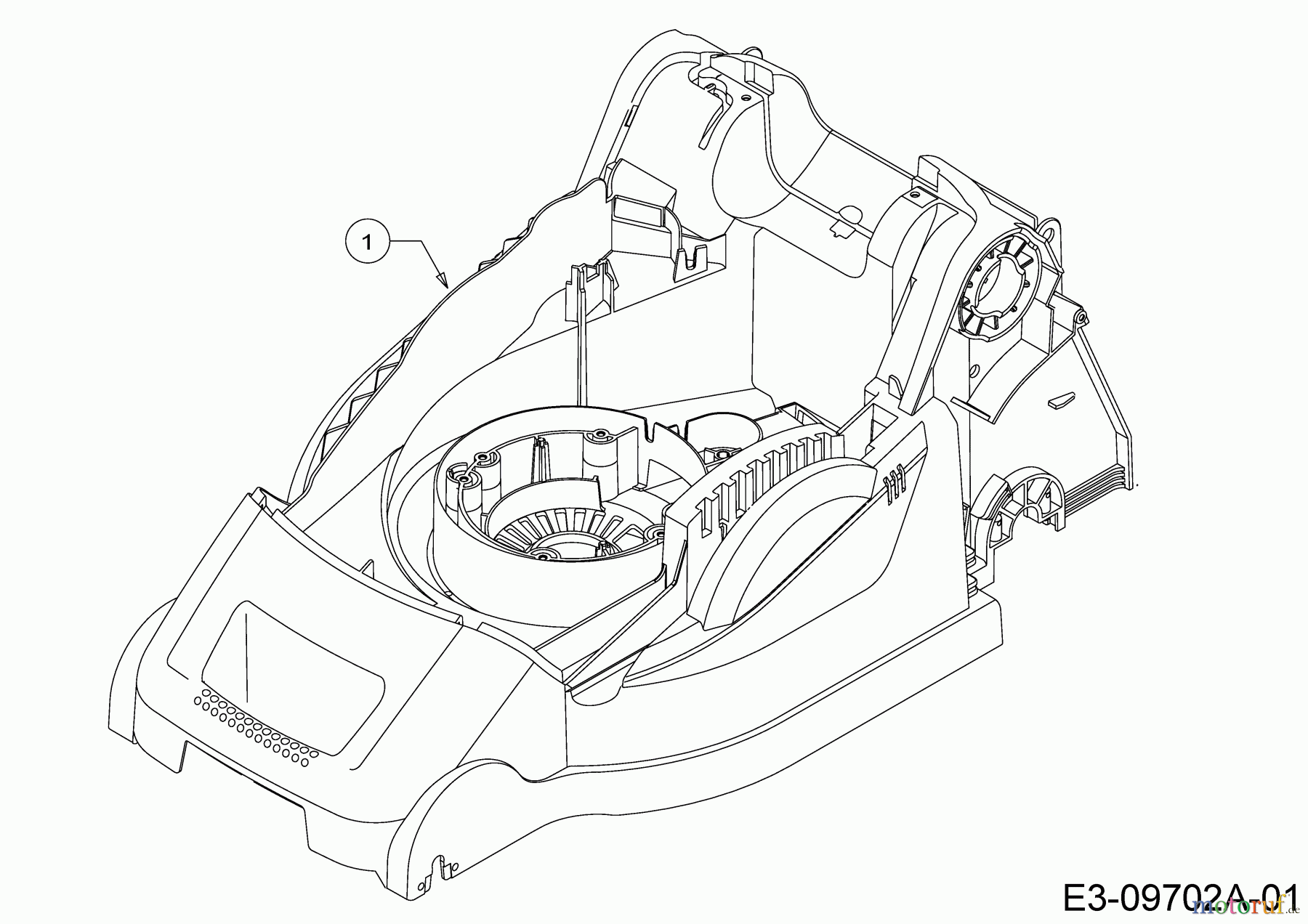  Wolf-Garten Elektromäher mit Antrieb Expert 40 EA 18BRH1K-C50  (2014) Mähwerksgehäuse