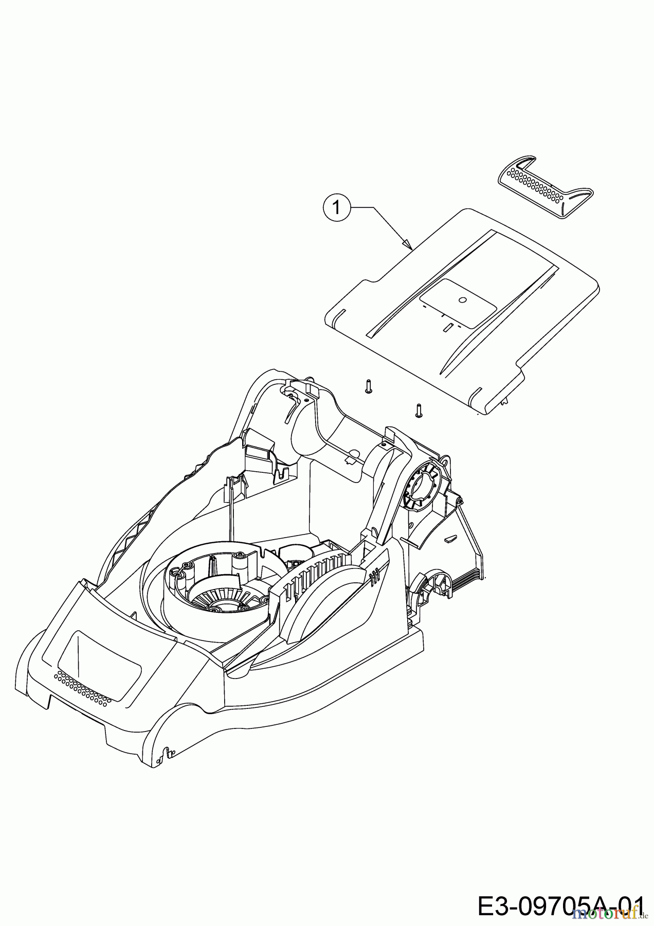  Wolf-Garten Elektromäher mit Antrieb Expert 40 EA 18ARH1K-650  (2013) Heckklappe