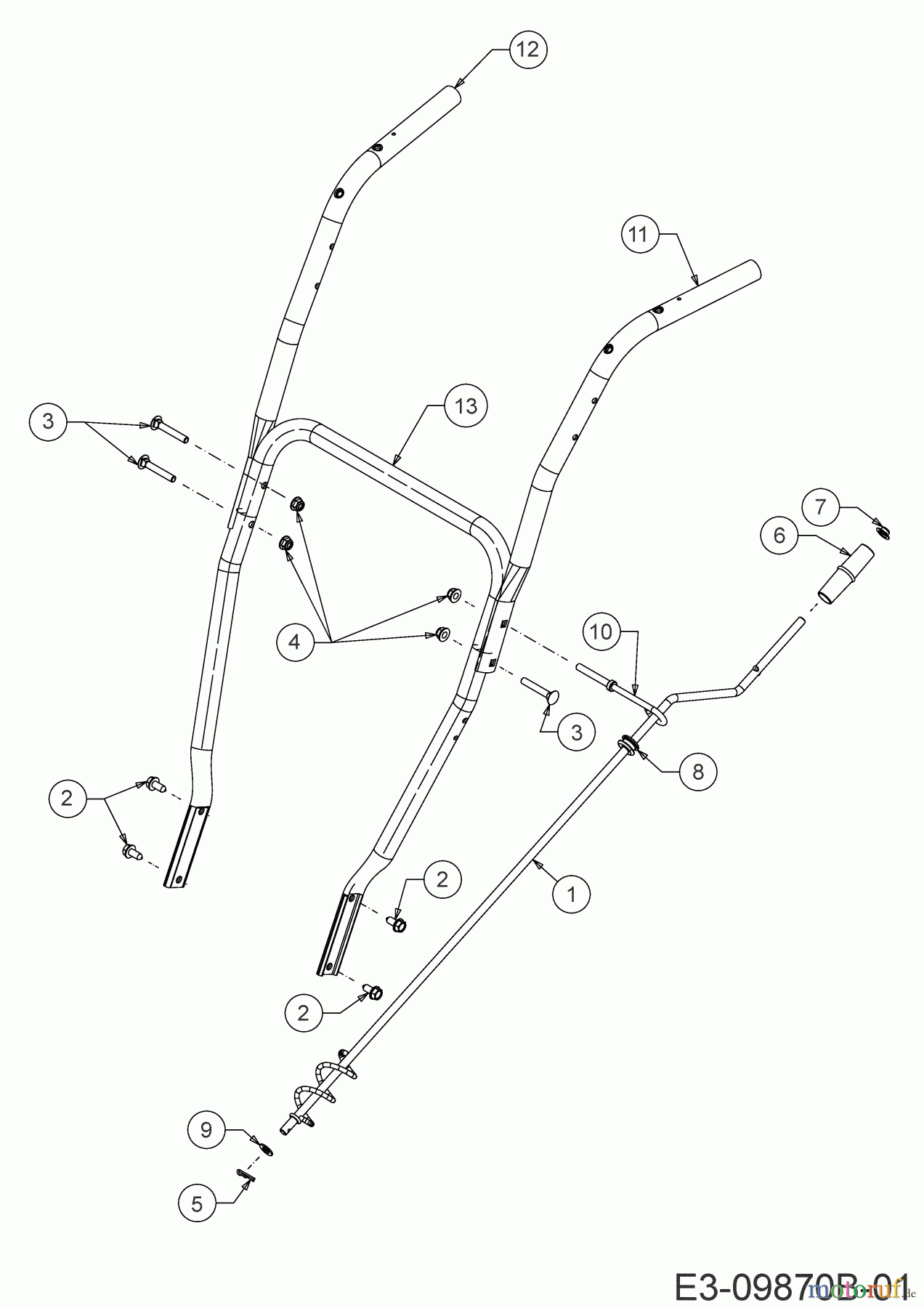 Wolf-Garten Schneefräsen SF 61 E 31AW6BF2650 (2020) Holm, Kurbel