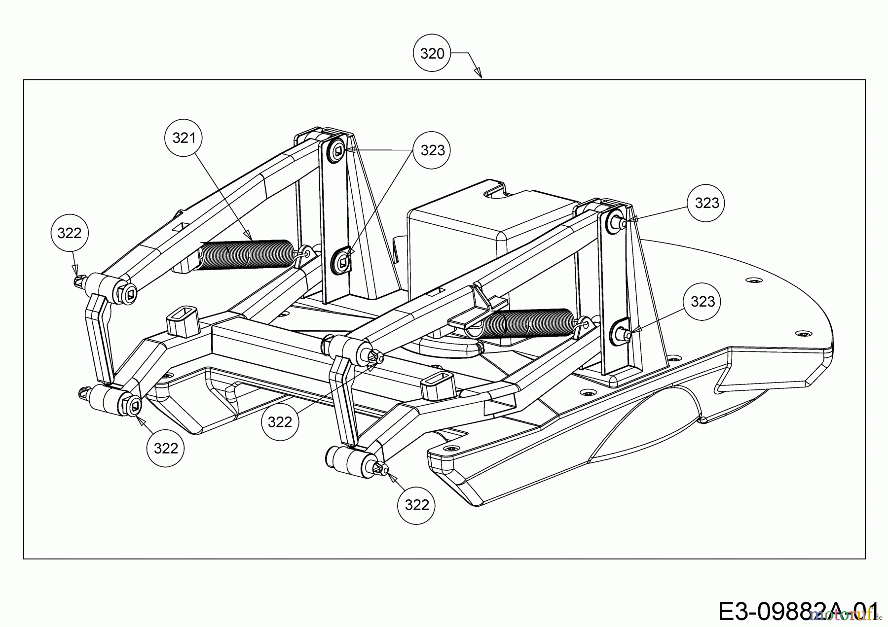 Wolf-Garten Mähroboter Loopo S500 Connect 22AXGA-D650 (2020) Rahmen