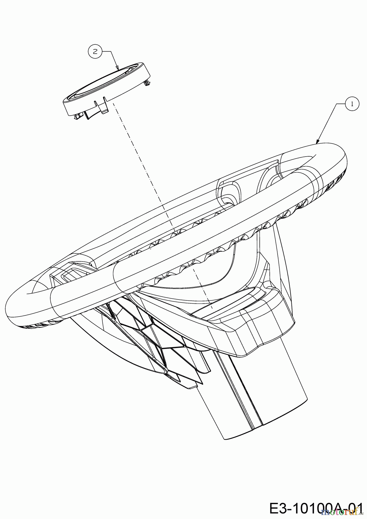  Wolf-Garten Rasentraktoren 106.230 H 13AQA1VR350  (2018) Lenkrad